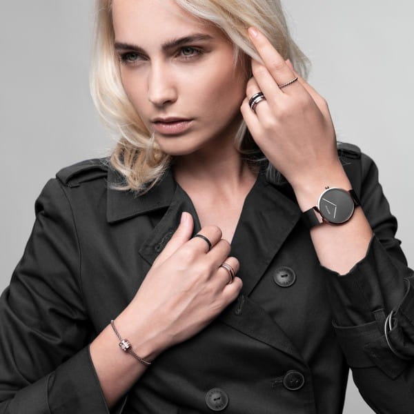 Bering 14539-166 Unisex Uhr, Milanaise, Schwarz/Rose