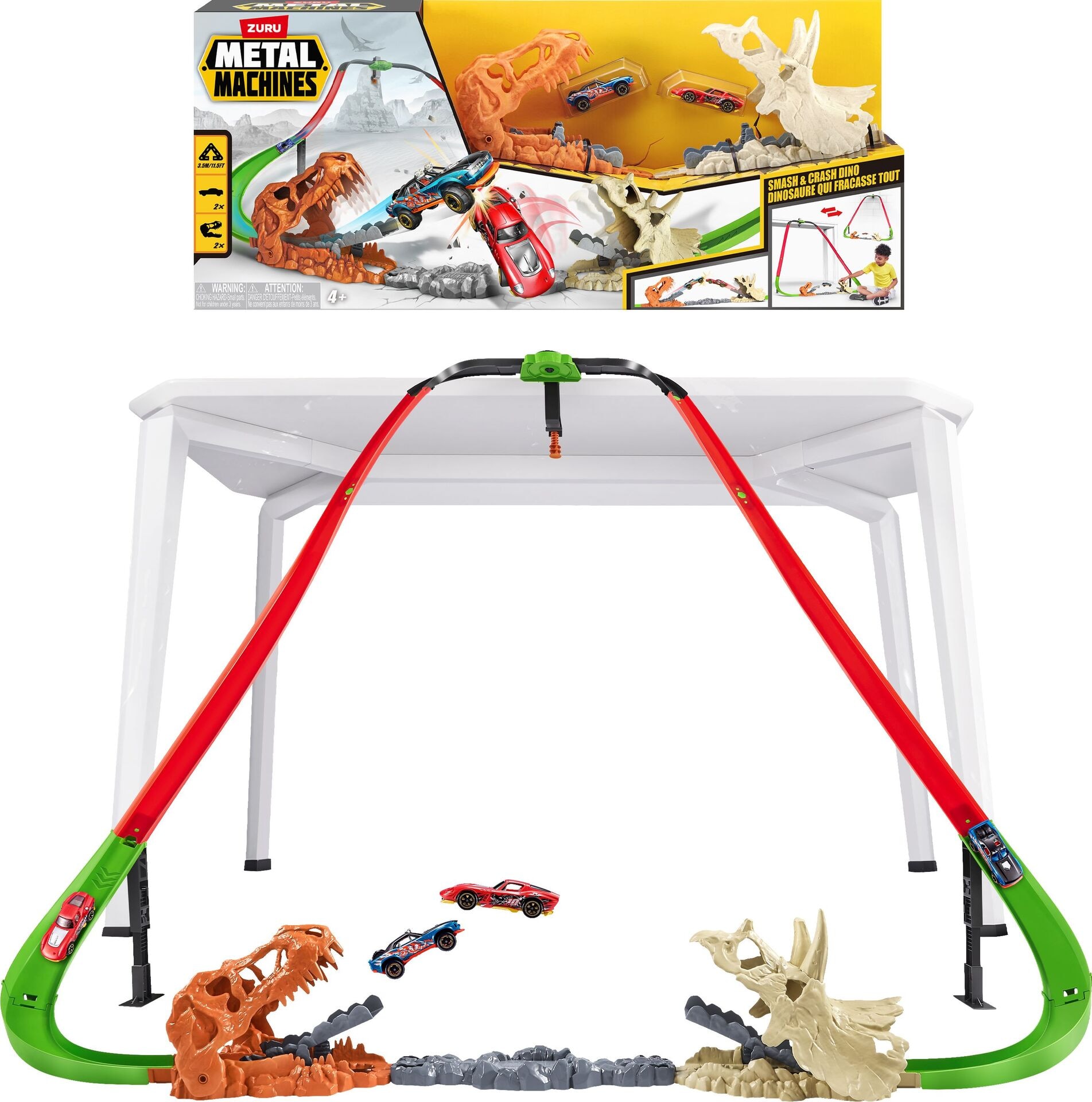 Metal Machines Spielset Smash&Crash Dino - Zuru Germany GmbH - ZURUG 67132 Produktfoto - Zuru Germany GmbH - Metal Machines Spielset Smash&Crash Dino - Modell ZURUG 67132