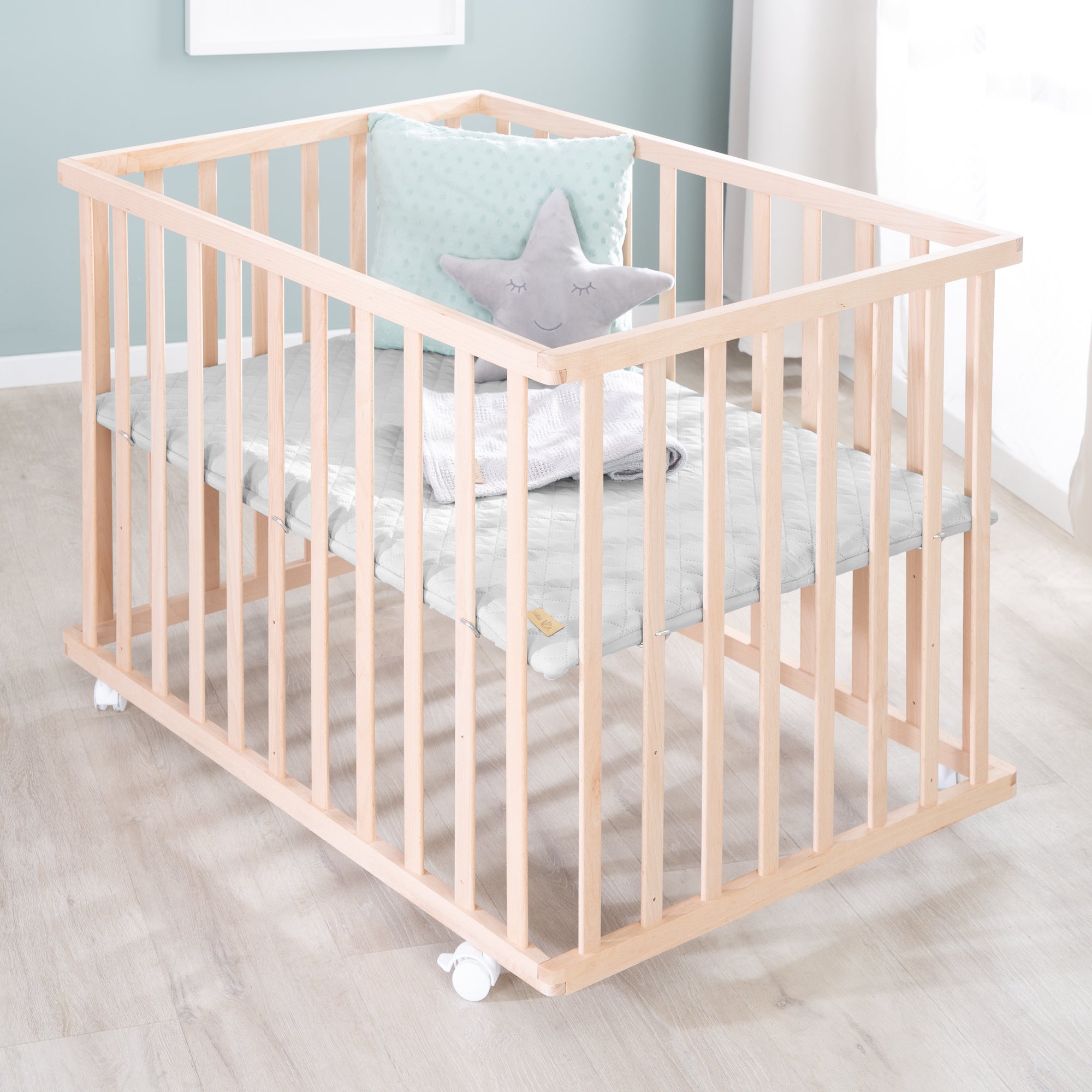 Roba 0241NAV230 Laufgitter 100x75 grau Bio Buche natur - Produktbild 2