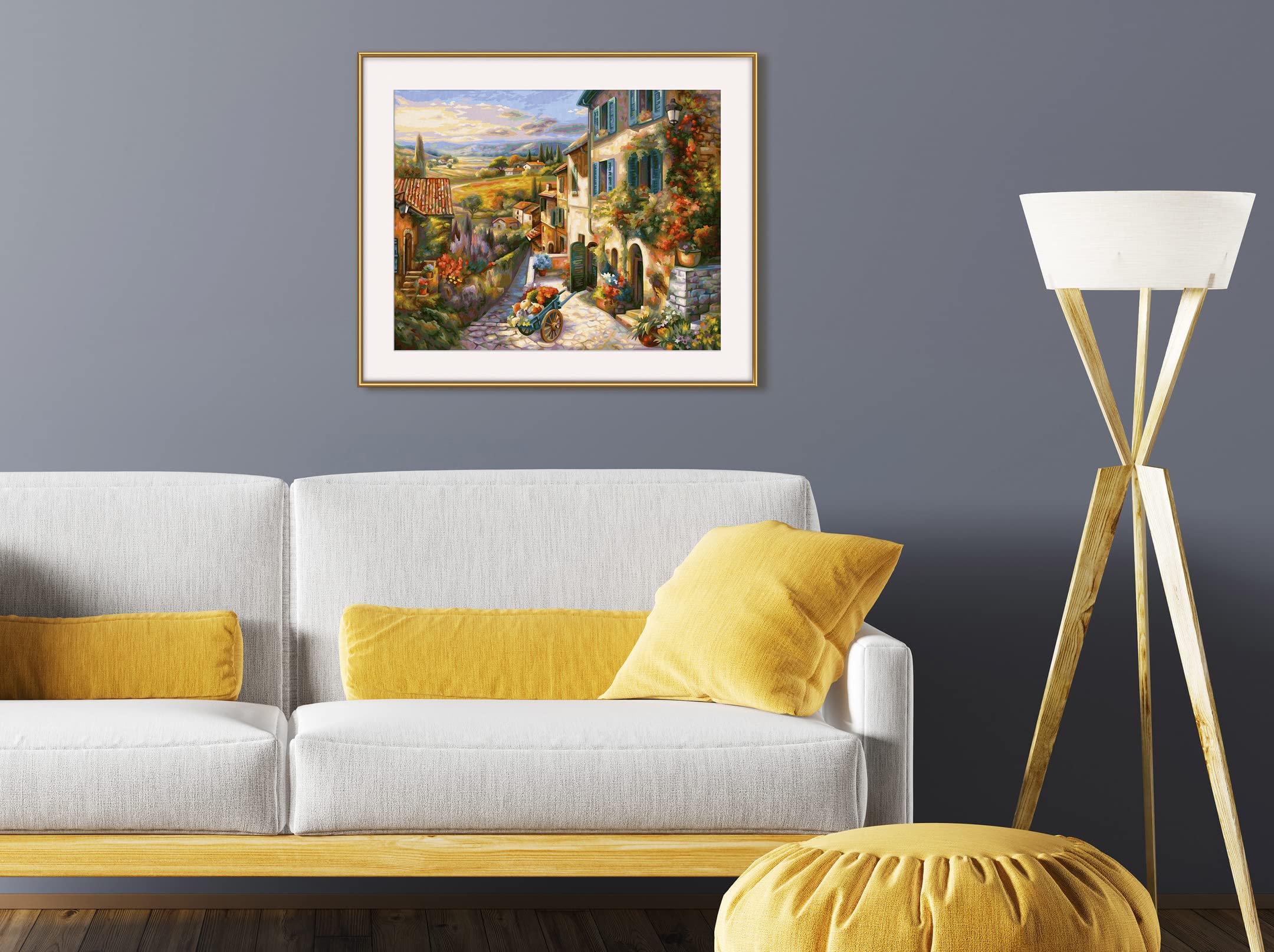 Lampe, Kunst, Malerei, Couch, Mobiliar