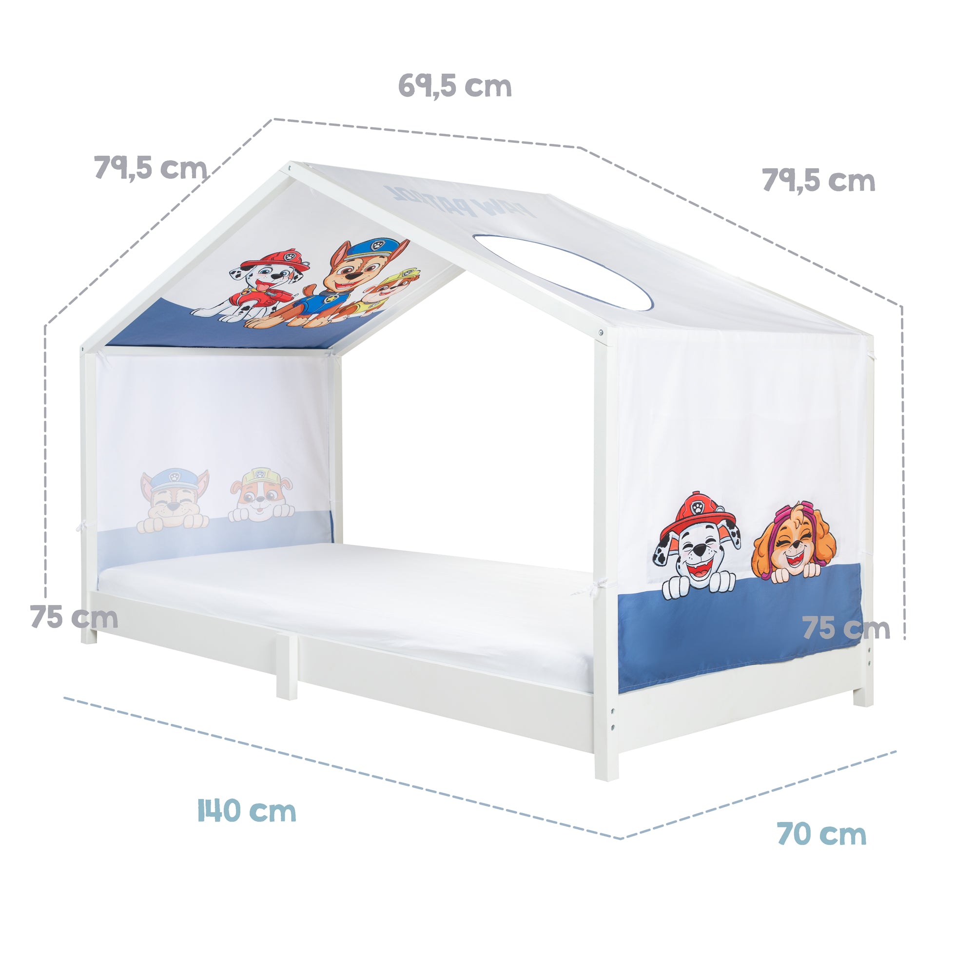 Roba 0286PW1 Hausbettbezug 90x200 cm Paw Patrol weiß – Bettenzubehör - Produktbild 9