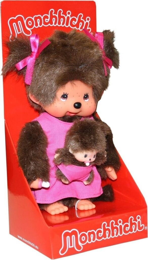 Monchhichi, Mother, Care, Pink, Girl,, ca., 20, cm, Puppe, Spielzeug Monchhichi Mother Care Pink Girl, ca. 20 cm
