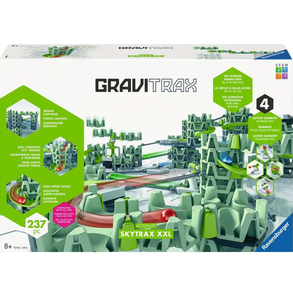 Ravensburger, GraviTrax, Action-Set, XXL, Skytrax, |, Innovatives, Kugelbahnsystem, mit, neuem, Design, und, Funktionen, |, Murmelba Ravensburger GraviTrax Action-Set XXL Skytrax | Innovatives Kugelbahnsystem mit neuem Design und Funktionen | Murmelba
