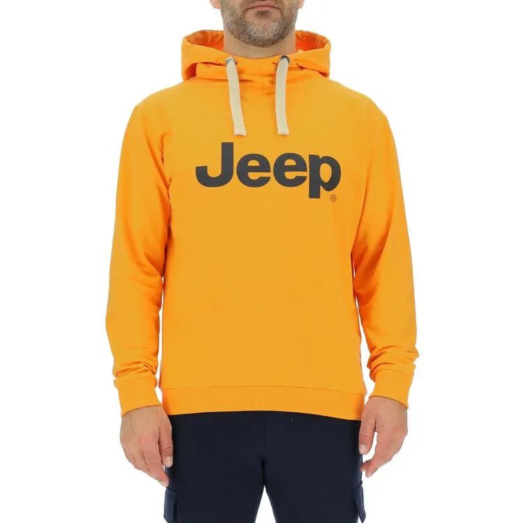 JEEP Herren Kapuzenpullover O102716YE - Gelber Hoodie mit großem Jeep-Logo JEEP Herren Kapuzenpullover O102716YE - Gelber Hoodie mit großem Jeep-Logo