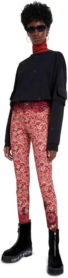 Desigual Damen Hose „Altea“ - Rot 20WWPN283007 GR. 40 Desigual Damen Hose „Altea“ - Rot 20WWPN283007 GR. 40