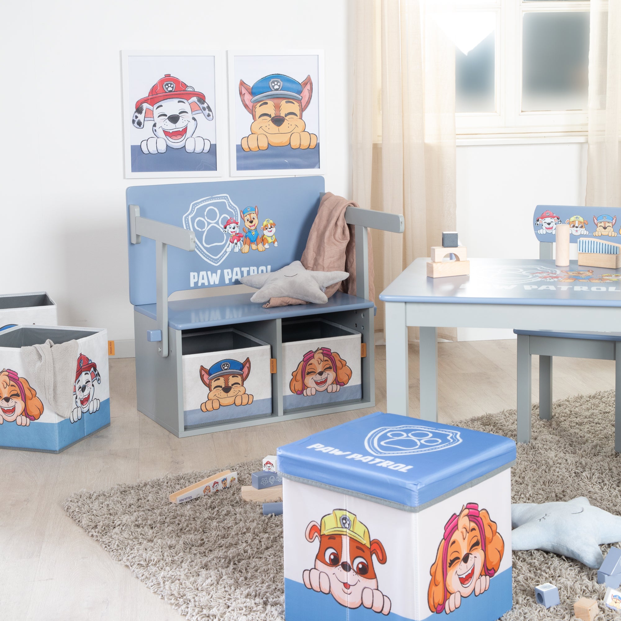 Roba 450770PW3 Klappbare Sitzbank mit Aufbewahrung blau – Spielmöbel - Bild 11 Roba 450770PW3 Klappbare Sitzbank mit Aufbewahrung blau – Spielmöbel - Produktbild 11