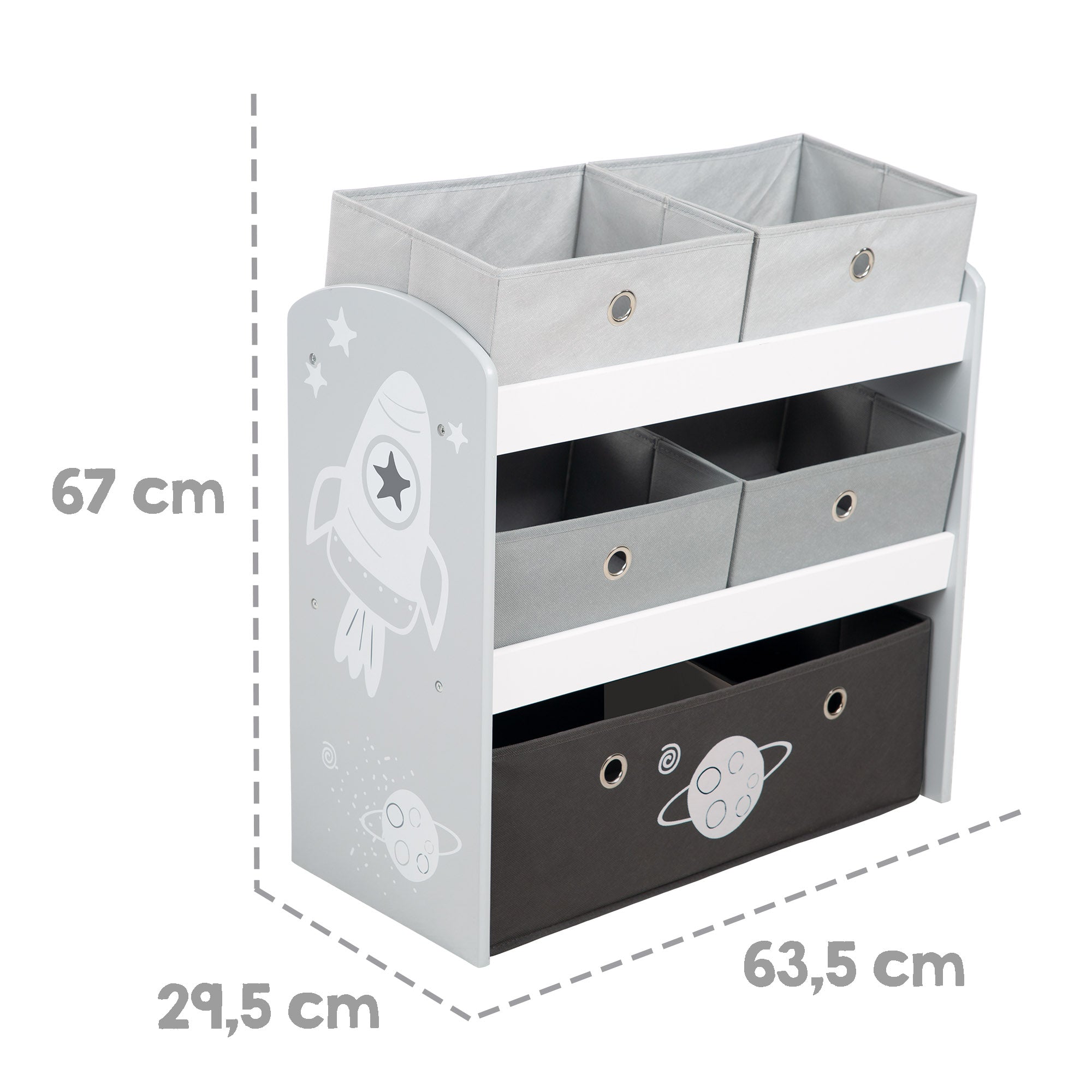 Roba 450159D222 Spielregal Rakete grau – Spielmöbel - Produktbild 4