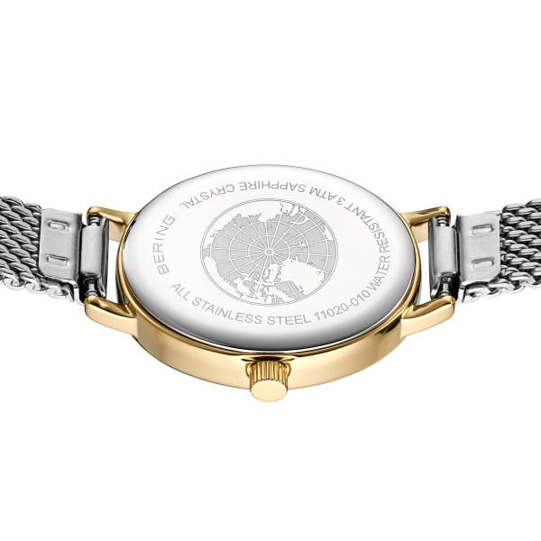 Bering 11020-010 Damenuhr, Milanaise, Silber/Gold Bering 11020-010 Damenuhr, Milanaise, Silber/Gold