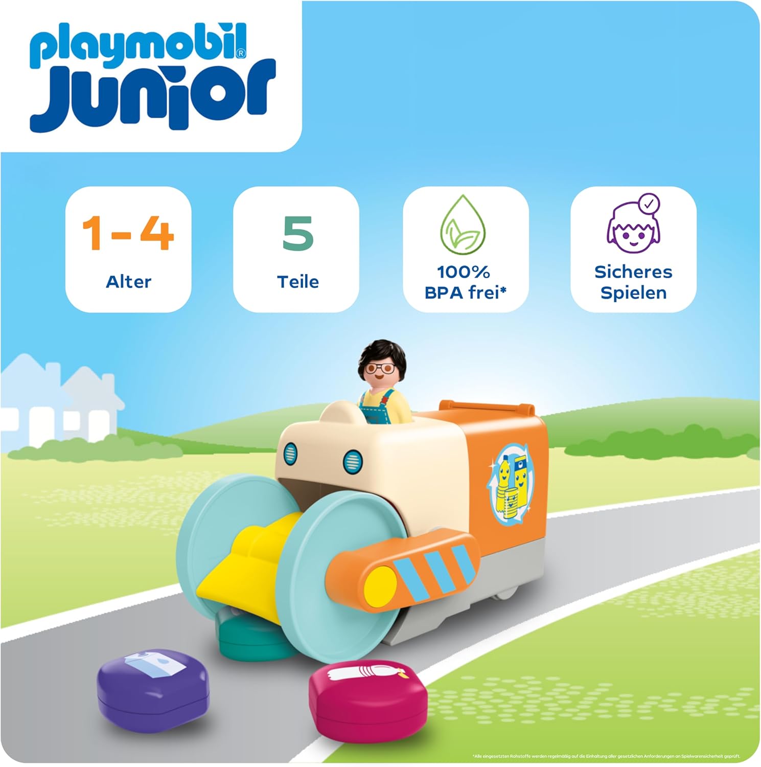 PLAYMOBIL 71774 junior: spassiges müllsammelfahrzeug Band, Spielbereich, Person