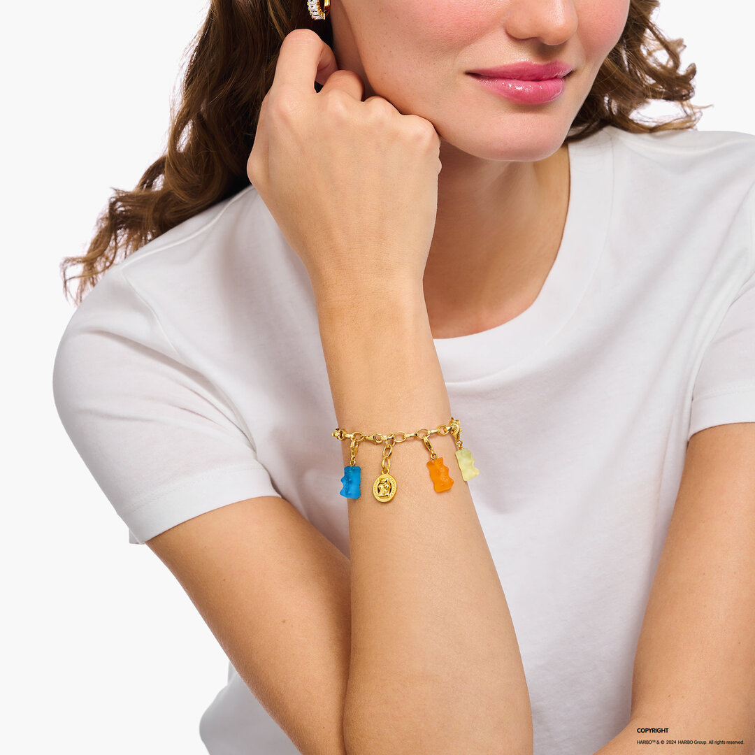 Thomas Sabo Anhänger Haribo Charm-Club Goldbär Weiß 2187-017-14 Zubehor, Armreif, Schmuck