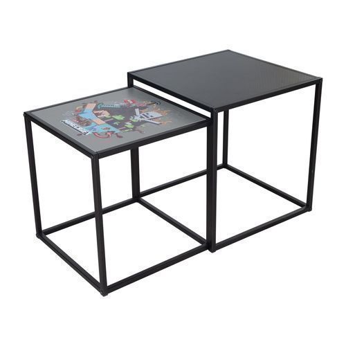 Roba 146282MC Beistelltische 2er Set 'Minecraft' - Nachttische mit Motivprint - Schwarz - Bild 1 Roba 146282MC Beistelltische 2er Set 'Minecraft' - Nachttische mit Motivprint - Schwarz - Minecraft - Beistelltisch - Produktbild 1
