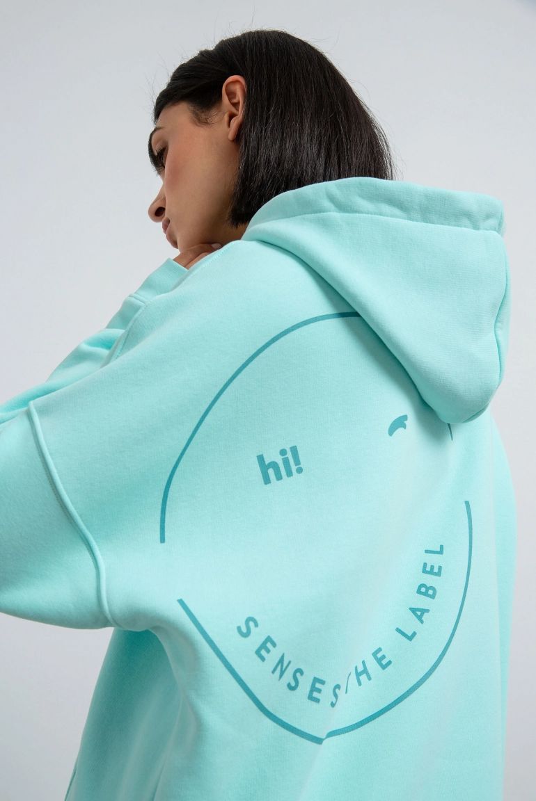 SENSES 2602365712 Hoodie SE: RENITY mit Print, Damen, Türkis