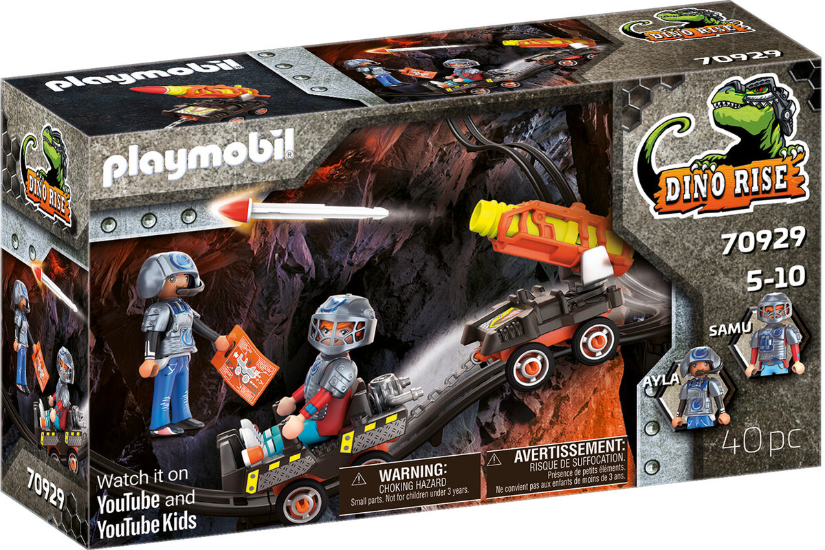 PLAYMOBIL 70929 Dino Mine Raketenkart PLAYMOBIL, 70929, Dino, Mine, Raketenkart, Maschine, Rad, Person, Helm