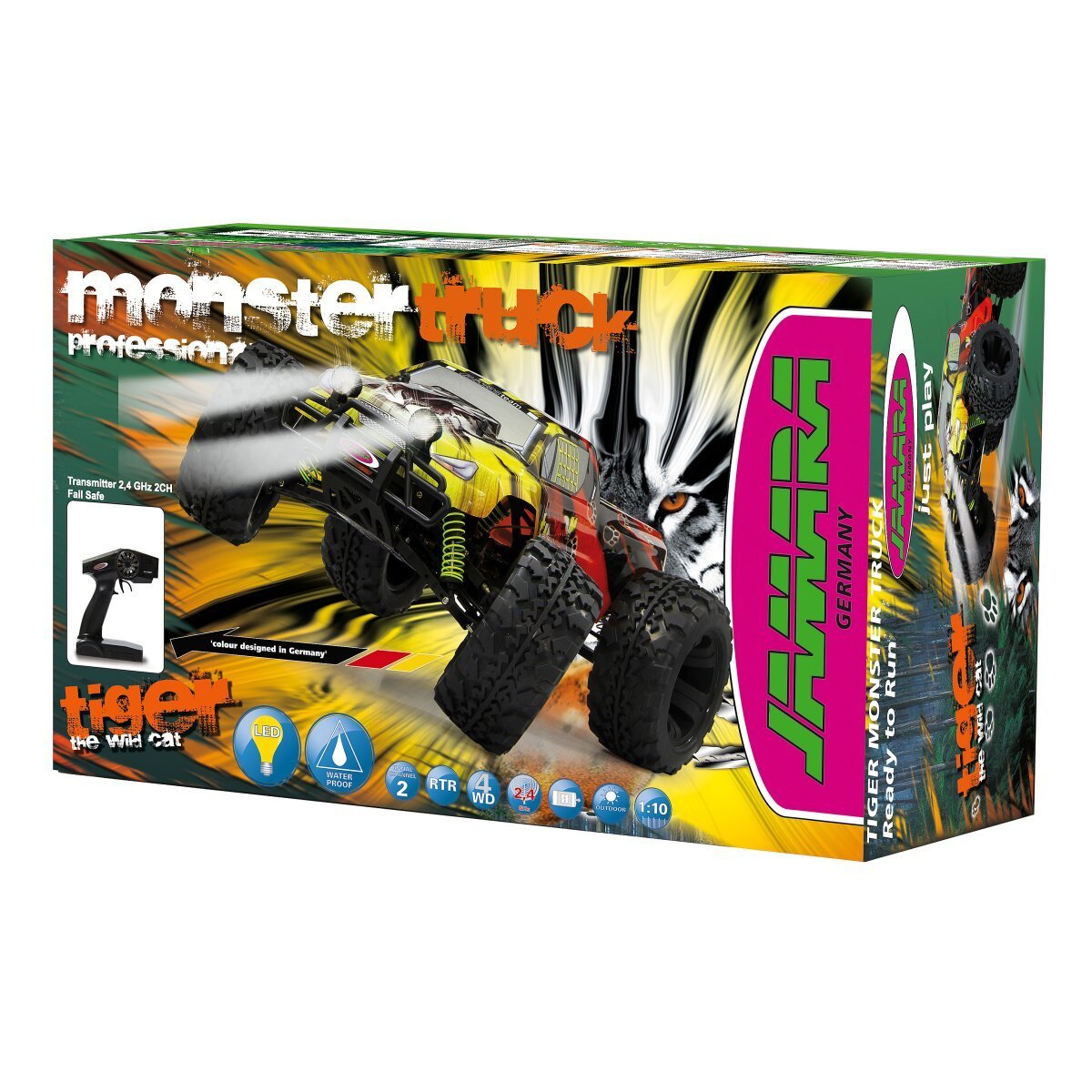 JAMARA Tiger Monstertruck 4WD 1:10 NiMh 2,4GHz mit LED ab 14 Jahren
