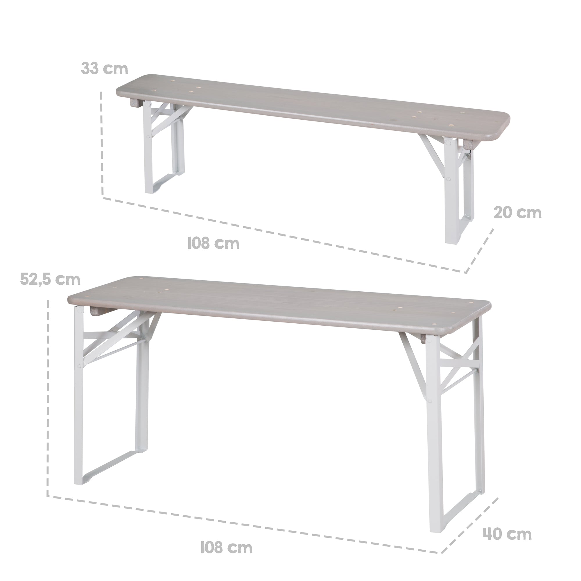 Roba 457010GAV190 Set Kinderparty-Garnitur mit Bankkissen grau – Outdoor FSC - Bild 4 Roba 457010GAV190 Set Kinderparty-Garnitur mit Bankkissen grau – Outdoor FSC - Produktbild 4