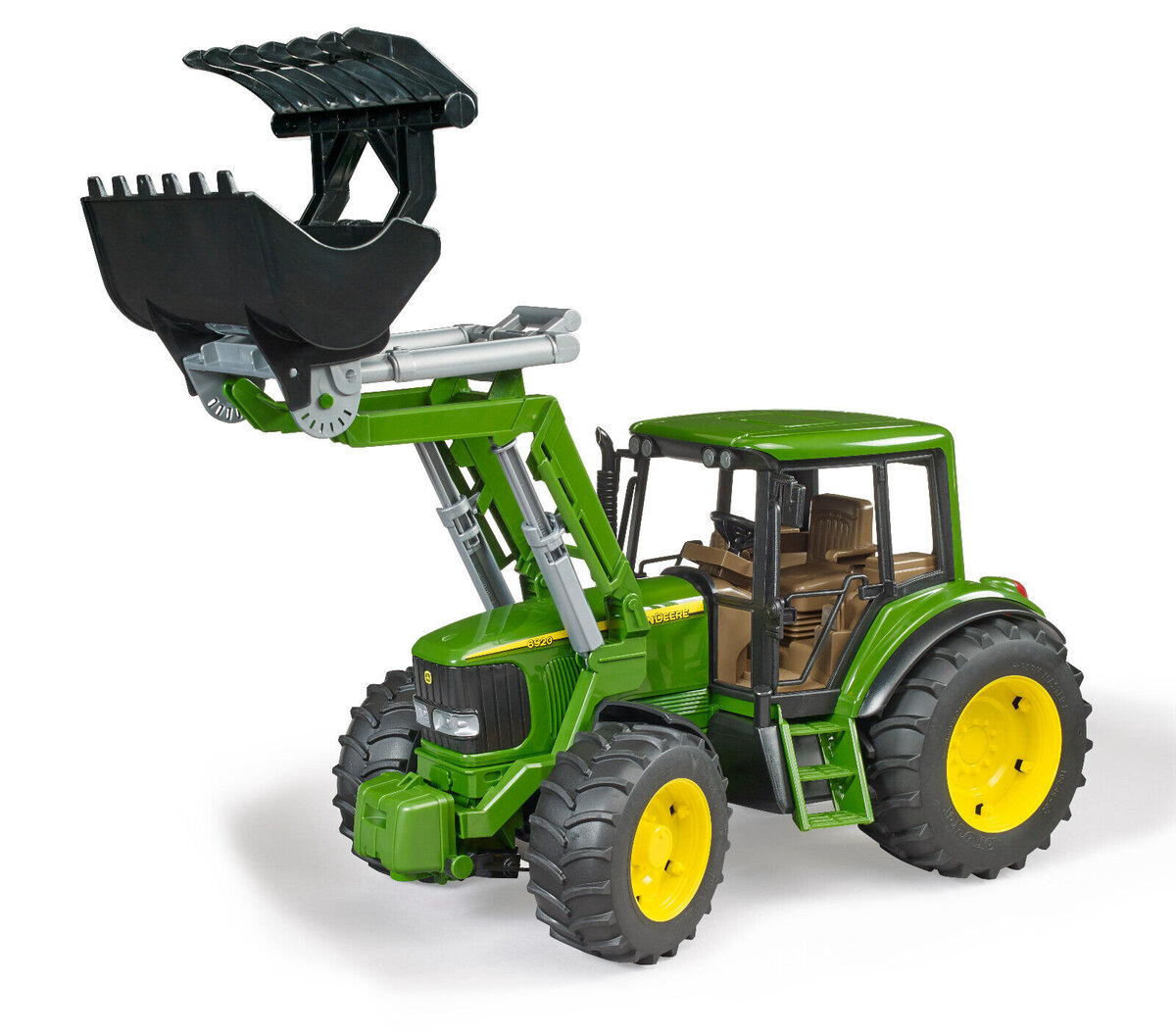 Bruder_01634_John_Deere_6920,_Ballentransportanh., Rasenmäher, Werkzeug, Maschine, Rad, Traktor