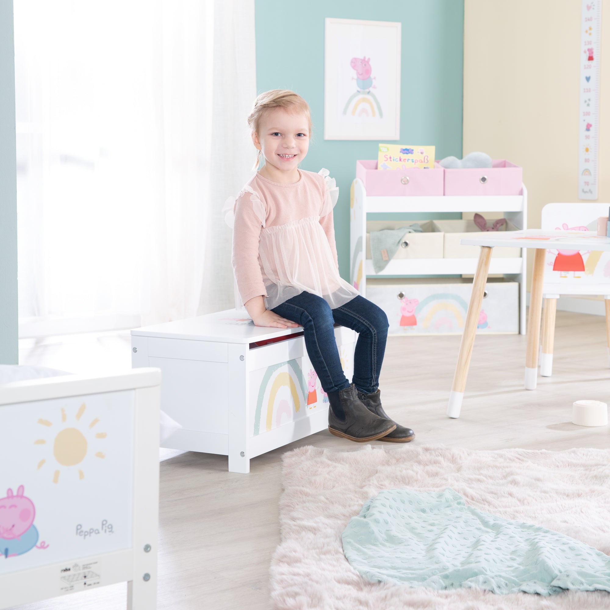 Roba 450518PP1 Spielzeugtruhe Peppa Pig weiß – Spielmöbel - Bild 3 Roba 450518PP1 Spielzeugtruhe Peppa Pig weiß – Spielmöbel - Produktbild 3