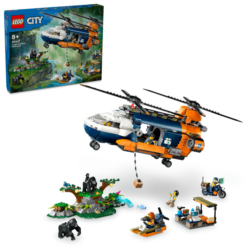 LEGO® City Dschungelforscher-Hubschrauber 60437 Flugzeug, Hubschrauber, Transport, Fahrzeug, Spielzeug