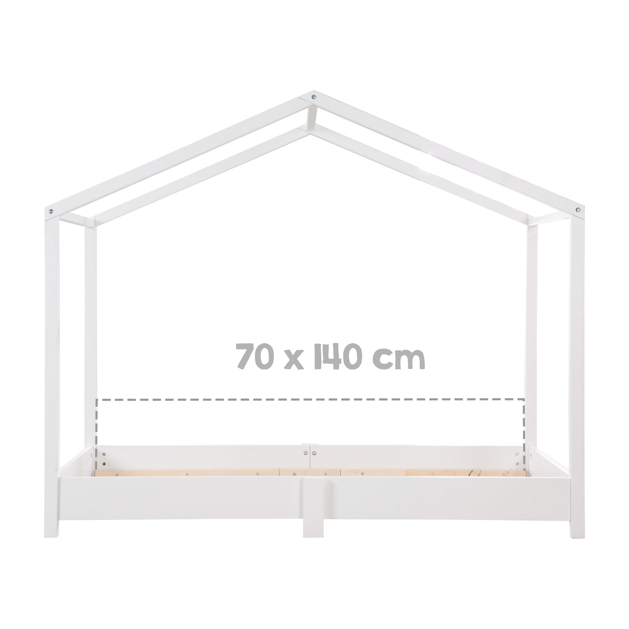 Roba 207023WE Hausbett 70x14 cm, Bodenbett weiß – Hausbetten - Produktbild 9