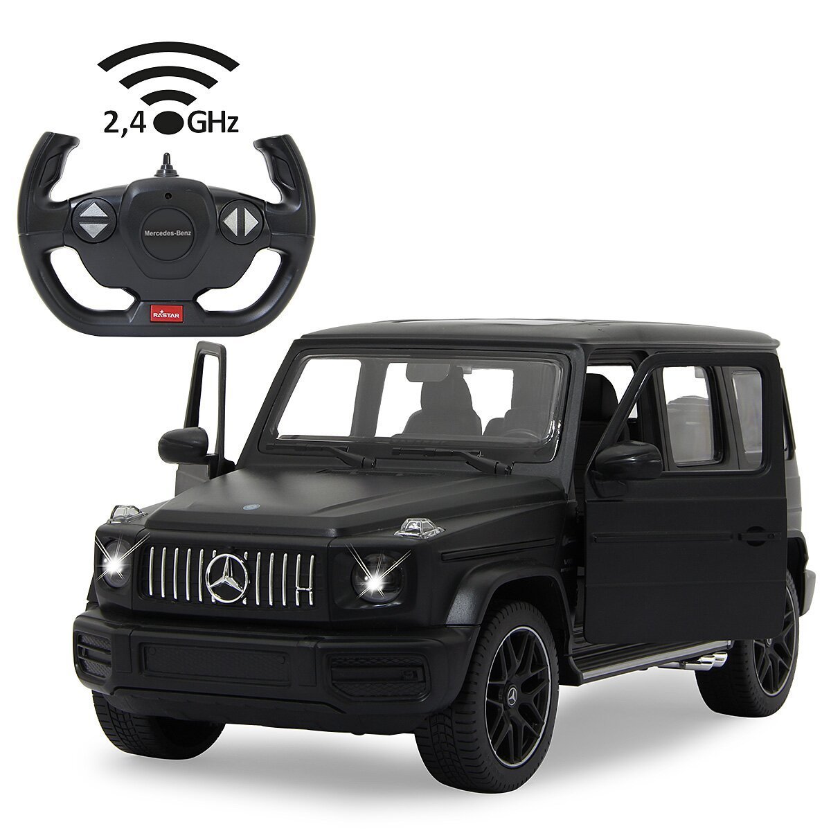 JAMARA Mercedes-AMG G63 1:14 schwarz 2,4GHz Tür manuell ab 6 Jahren JAMARA Mercedes-AMG G63 1:14 schwarz 2,4GHz Tür manuell ab 6 Jahren