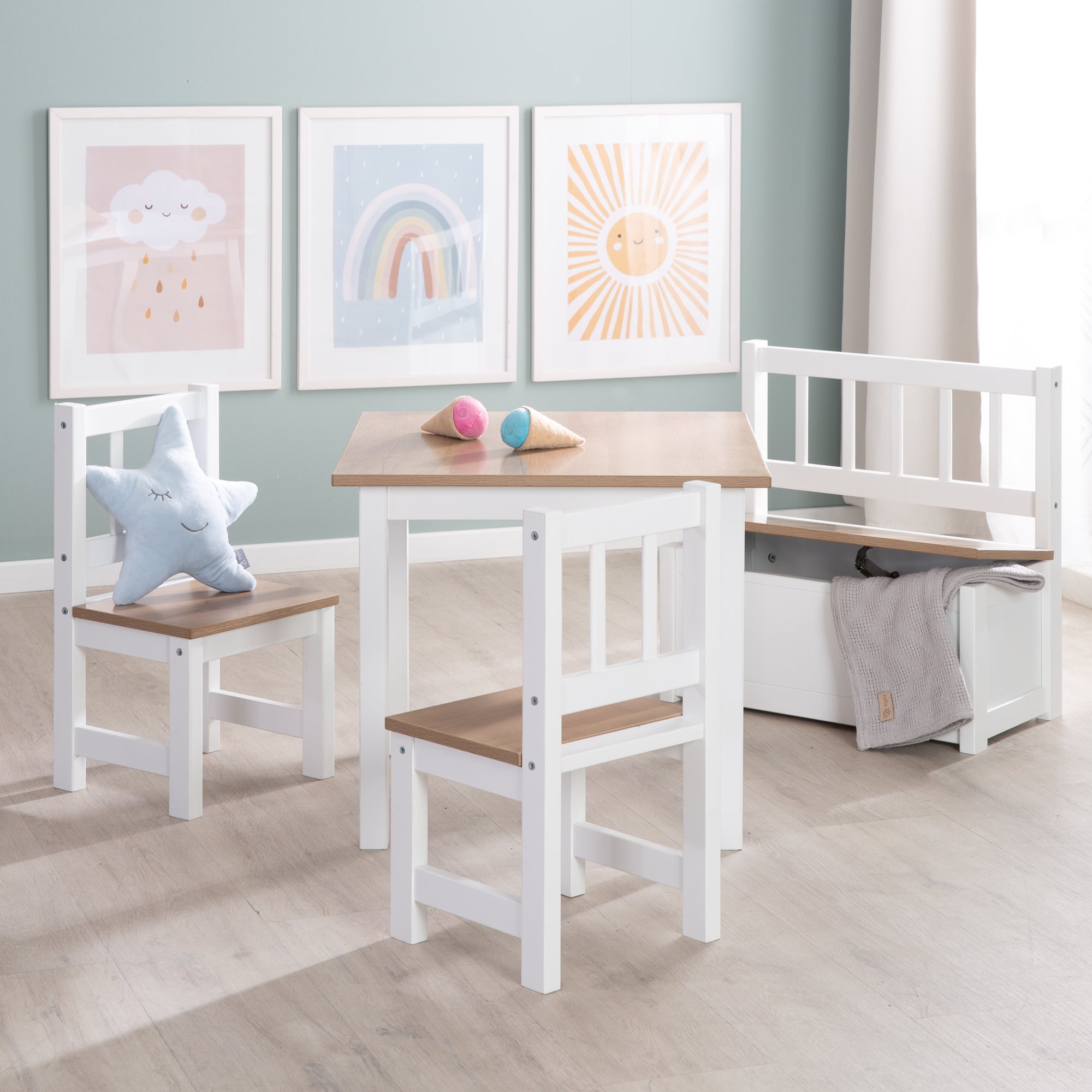 Roba 450050HWE Kindertruhenbank holz weiß – Spielmöbel - Bild 7 Roba 450050HWE Kindertruhenbank holz weiß – Spielmöbel - Produktbild 7