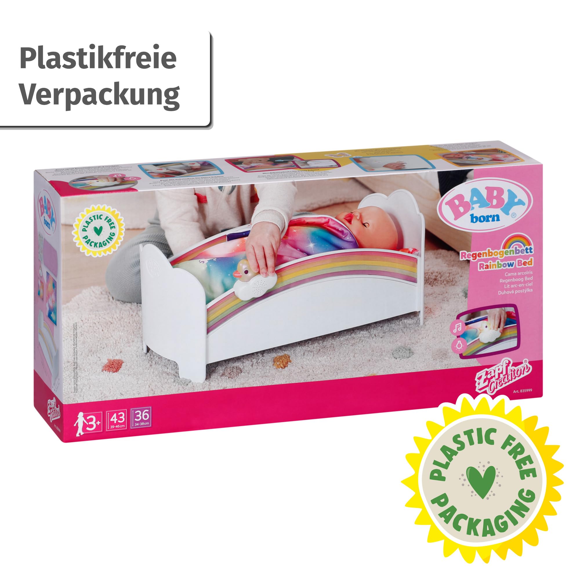 BABY born® Regenbogen Bett