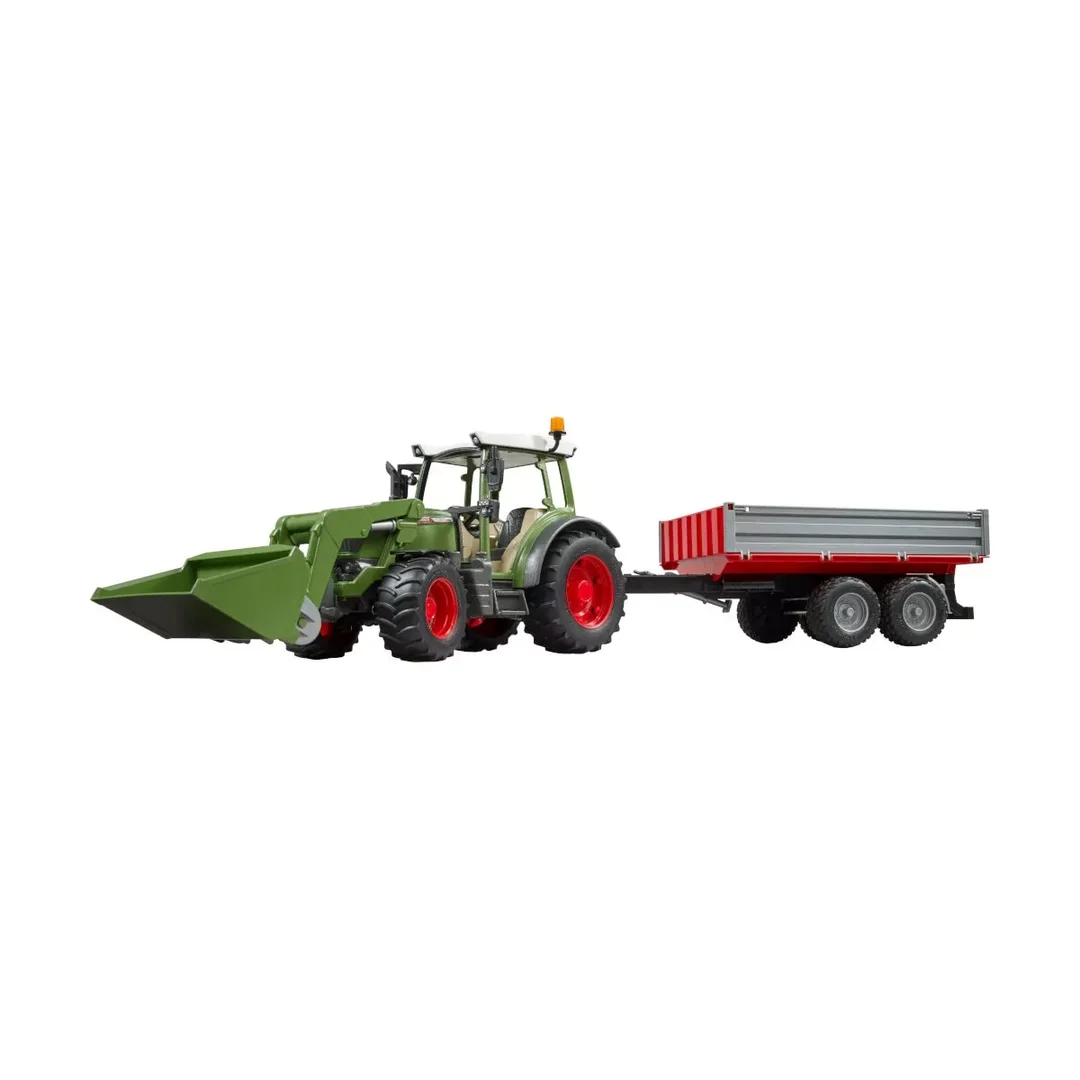 Bruder 02182 Fendt Vario 211 mit Frontlader und Bordwandanhänger
