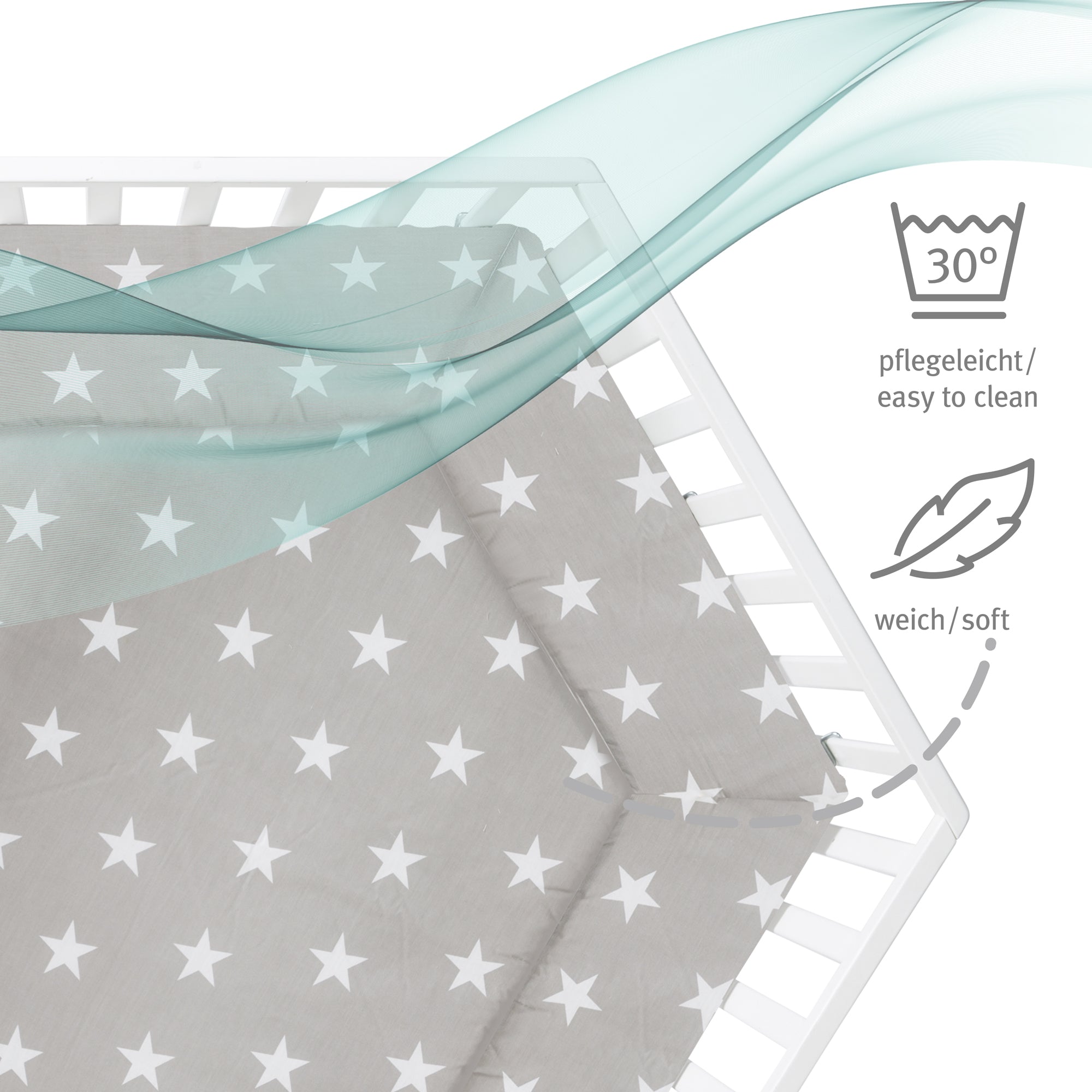 Roba 0232WEV190A Laufgitter 6-eckig Little Stars weiß - Bild 9 Roba 0232WEV190A Laufgitter 6-eckig Little Stars weiß - Produktbild 9