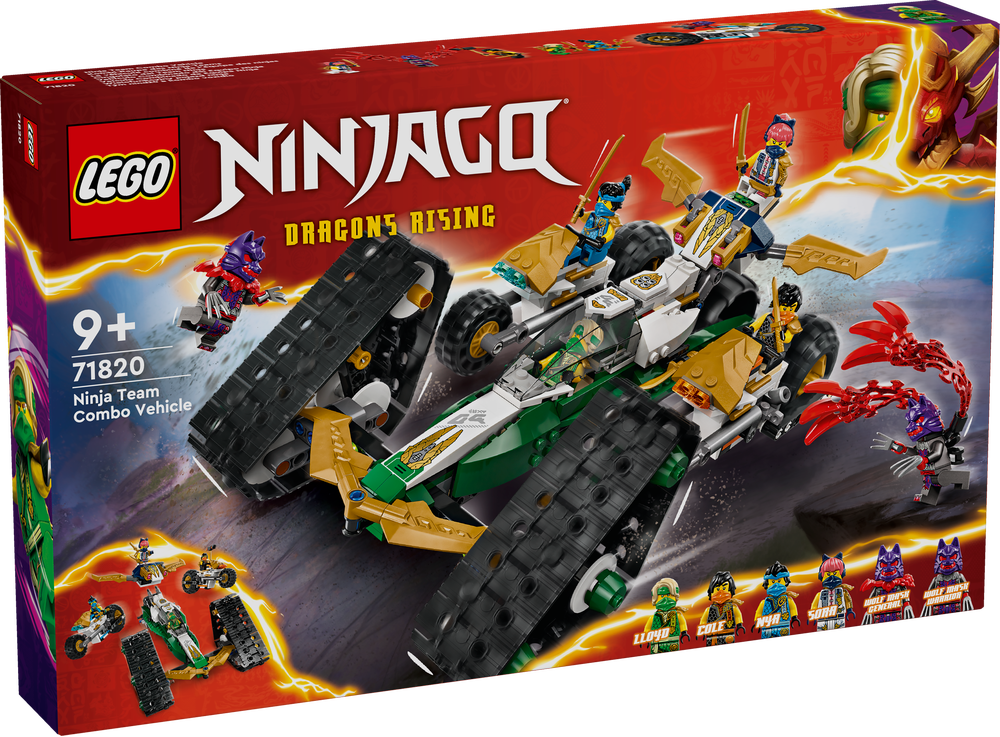 LEGO, 71820, NINJAGO®, Kombi-Raupe, des, Ninja-Teams, Maschine, Rad, Person