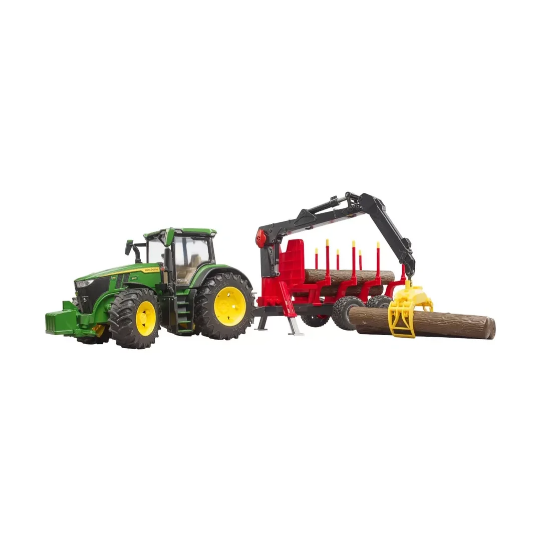 Bruder 03154 John Deere 7R 350 Mit Rückeanhänger Und 4 Baumstämmen Bruder, 03154, John, Deere, 7R, 350, Mit, Rückeanhänger, Und, 4, Baumstämmen