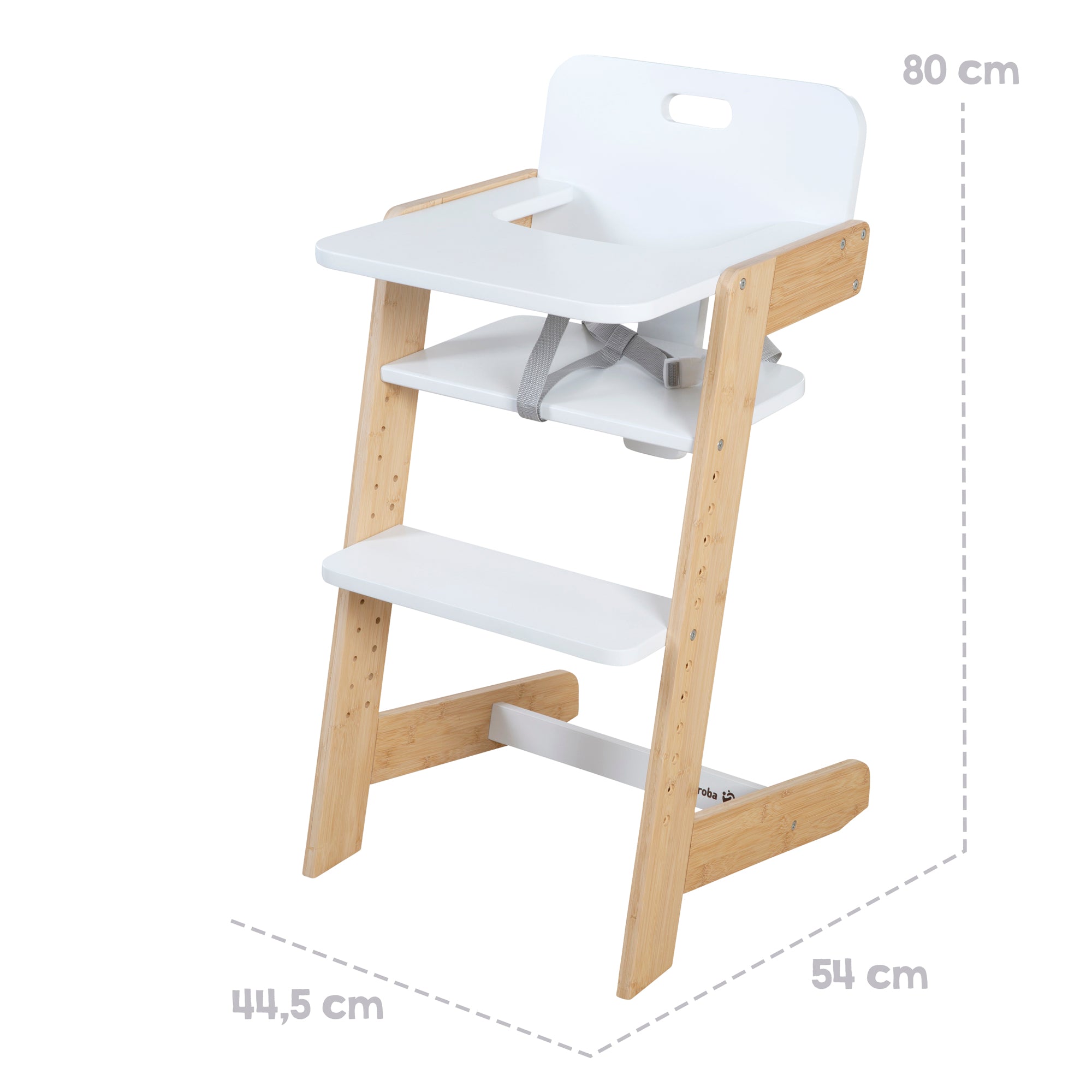 Roba 7541WEB Treppenhochstuhl weiß/bambus - Produktbild 10