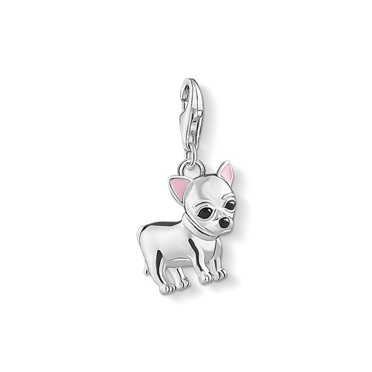 Thomas, Sabo, Anhänger, Charm-Club, Chihuahua, 925, Sterling, Silber, Kaltemail, Zirkonia, 1488-041-21, Zubehor