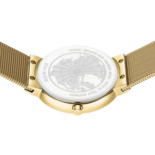 Bering 10135-334 Damenuhr, Milanaise, Gold/Weiß Bering 10135-334 Damenuhr, Milanaise, Gold/Weiß