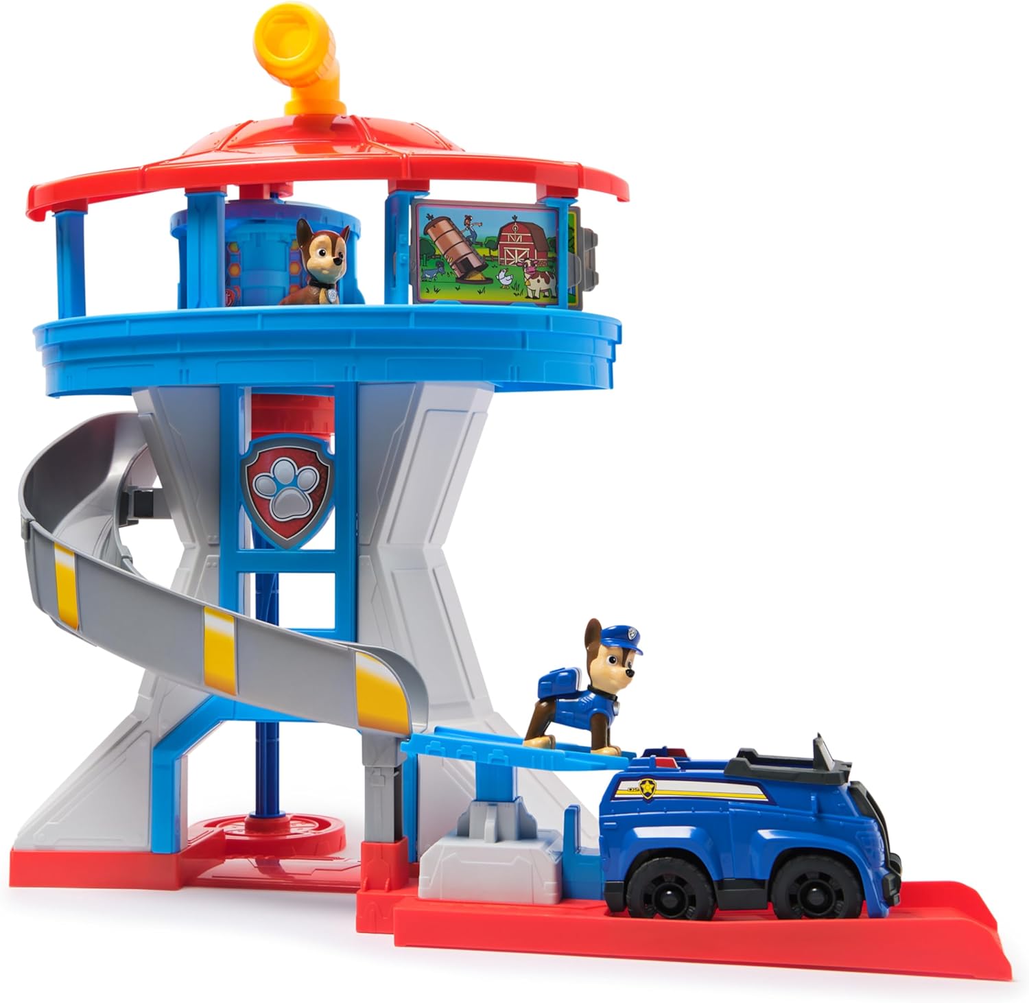 PAW Patrol Lookout Tower Hauptquartier-Spielset von Spin Master PAW Patrol Lookout Tower Playset Hauptquartier-Spielset mit Figuren und Fahrzeugen von Spin Master