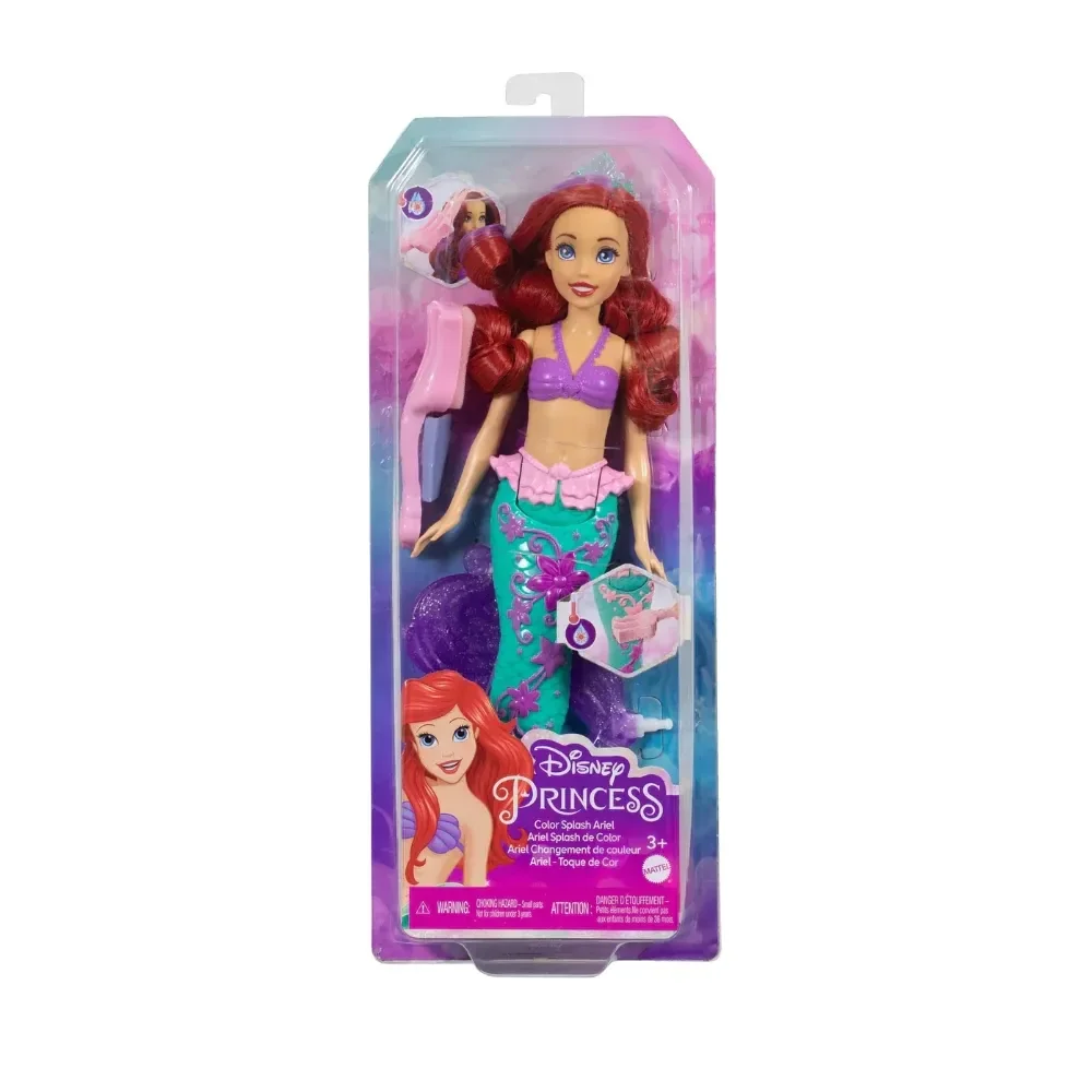 Princess Ariel Mermaid Color Splash Puppen Disney HLW00