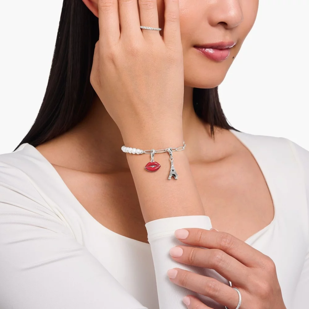 Thomas Sabo Anhänger Charm-Club Kussmund Rot Silber 2068-664-10 Thomas Sabo Anhänger Charm-Club Kussmund Rot Silber 2068-664-10