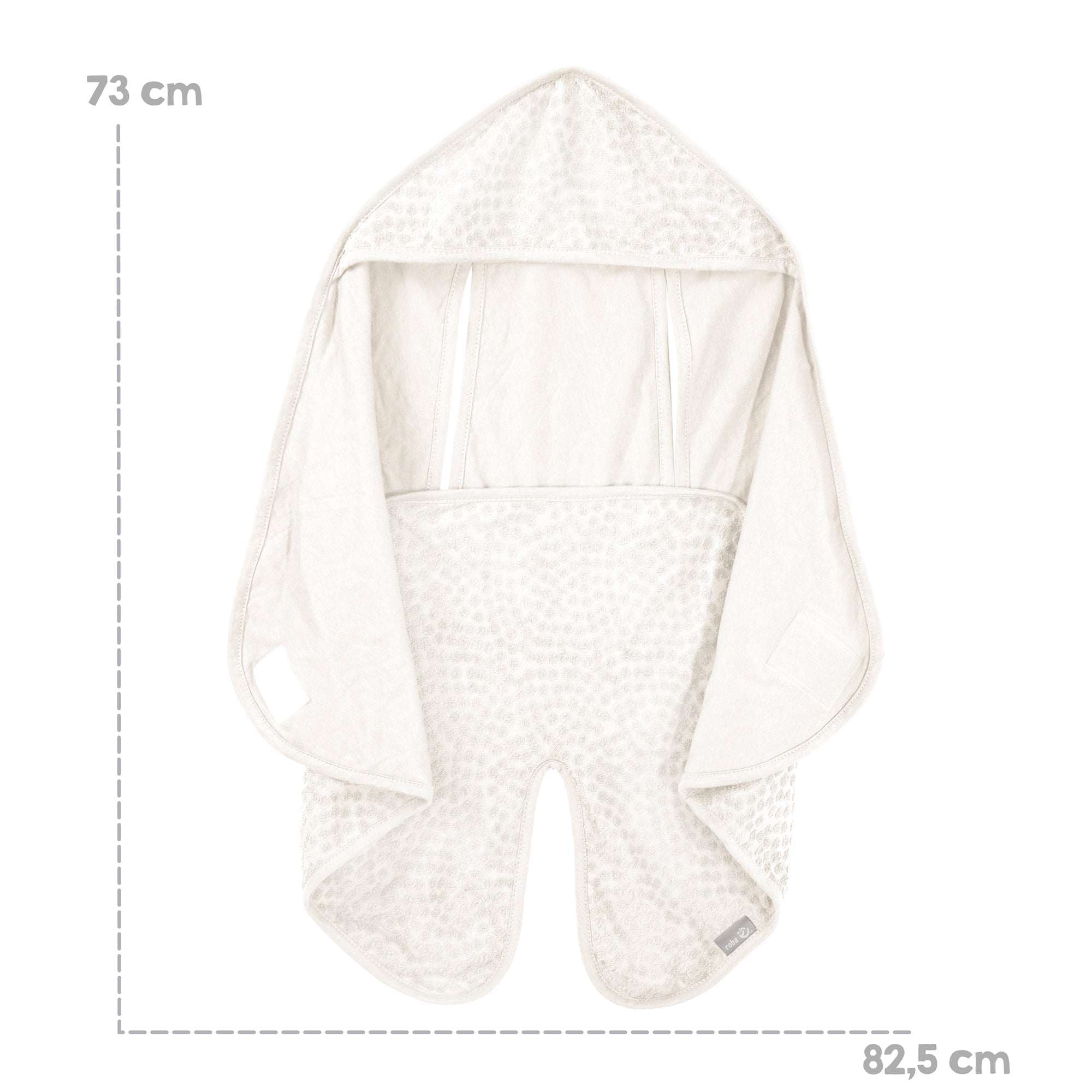 Roba 306117G281 Baby-Einschlagdecke 'Seashells' oyster neutral weiß – Heim Textilien - Produktbild 4