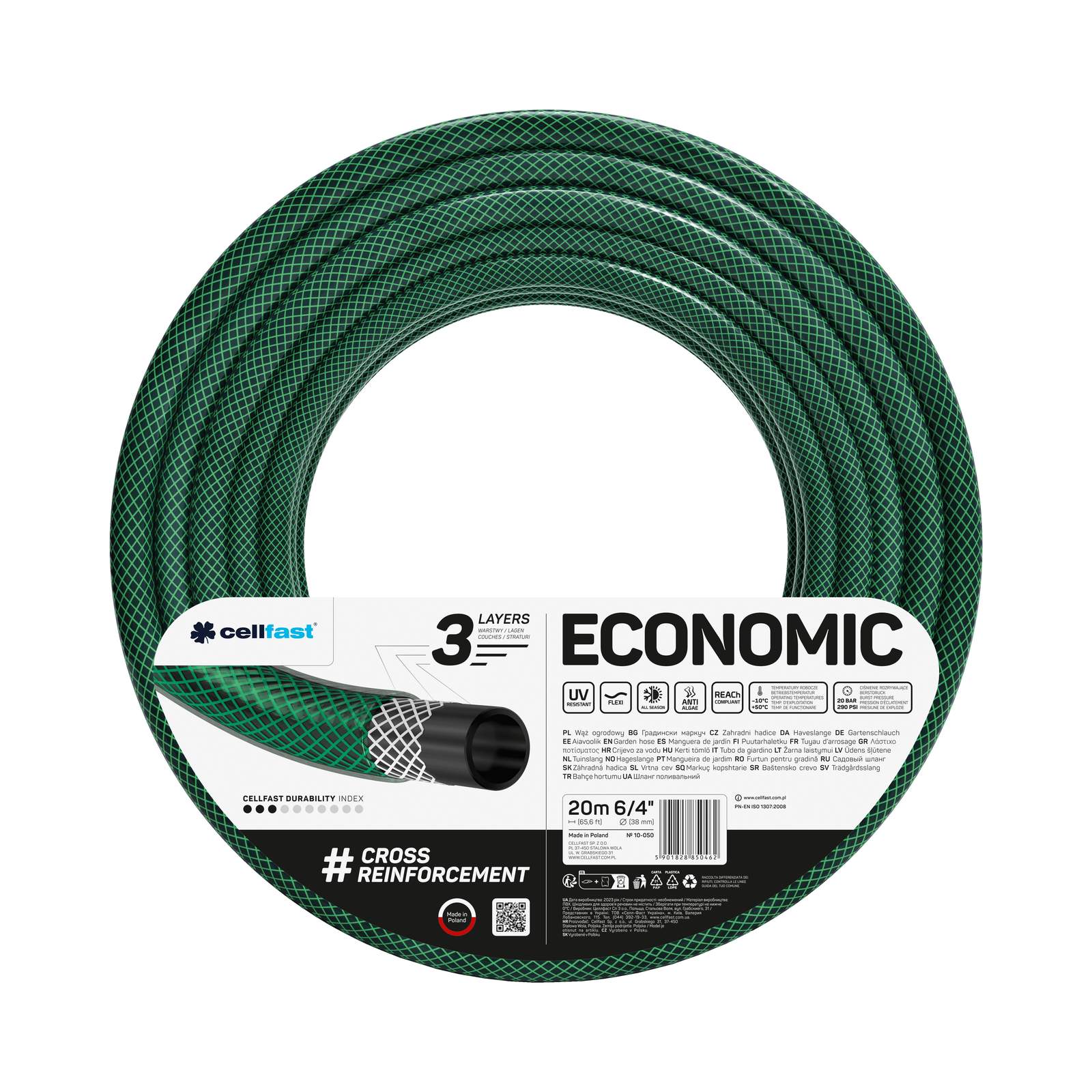 Cellfast 3-lagiger Gartenschlauch ECONOMIC 6/4" 20 m Cellfast 3-lagiger Gartenschlauch ECONOMIC 6/4" 20 m