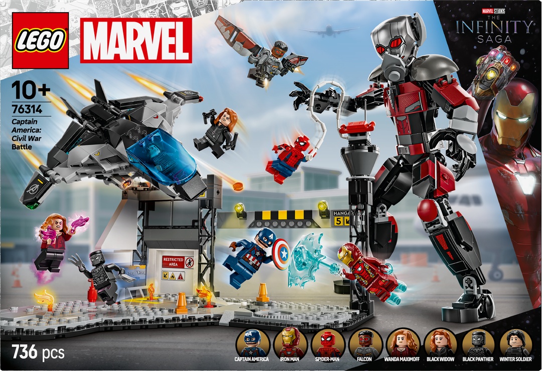LEGO® MARVEL Super Heroes™ 76314 Captain America: Civil War Actionduell LEGO® MARVEL Super Heroes™ 76314 Captain America: Civil War Actionduell