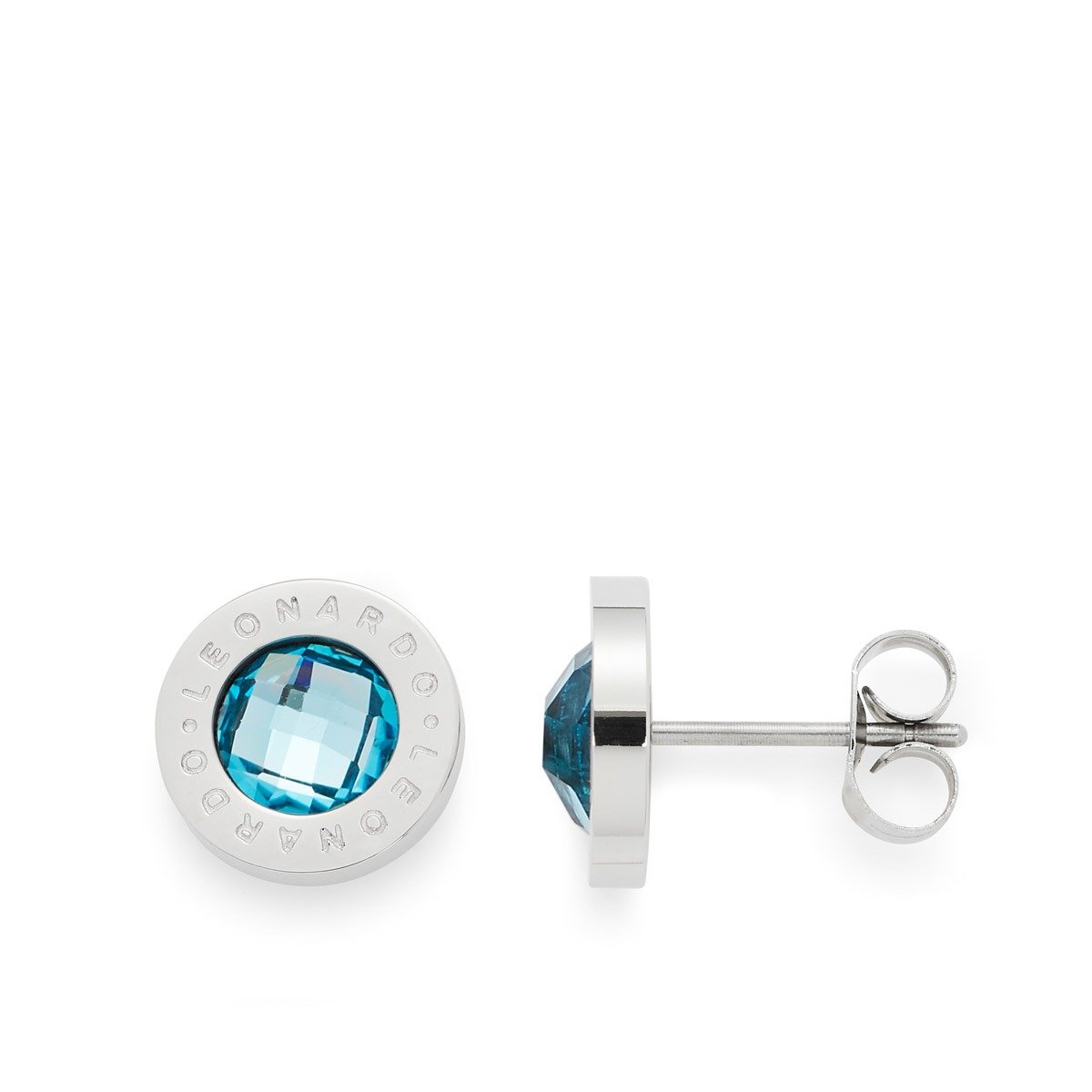 Leonardo 15785 Ohrstecker, Hellblau, Matrix