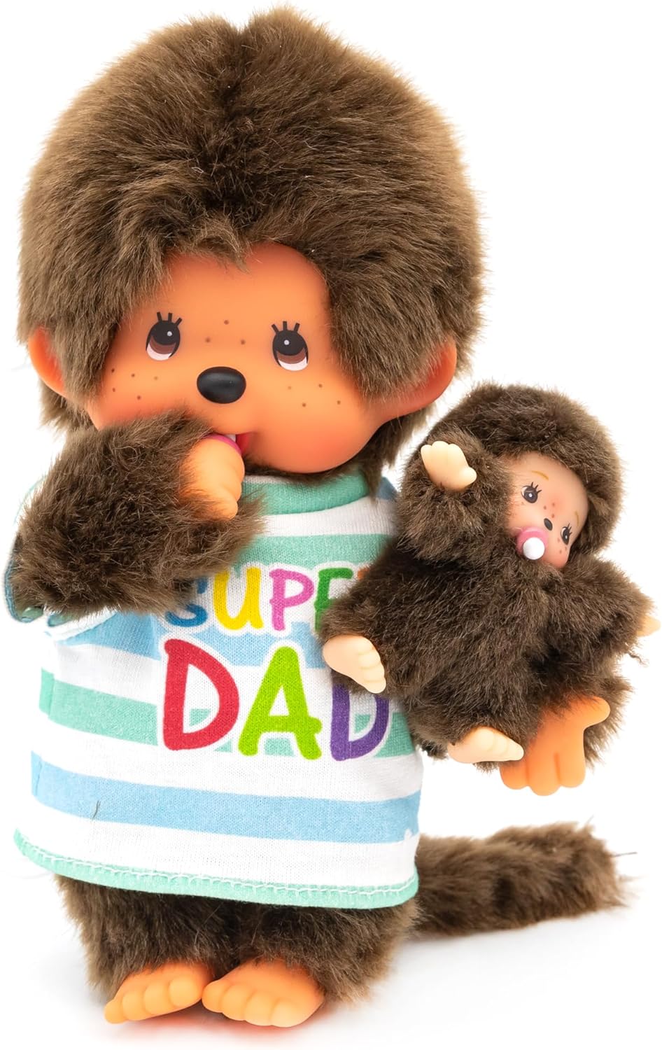 Monchhichi Super Dad mit Baby - 20 cm Spielzeug, Puppe, Plüsch