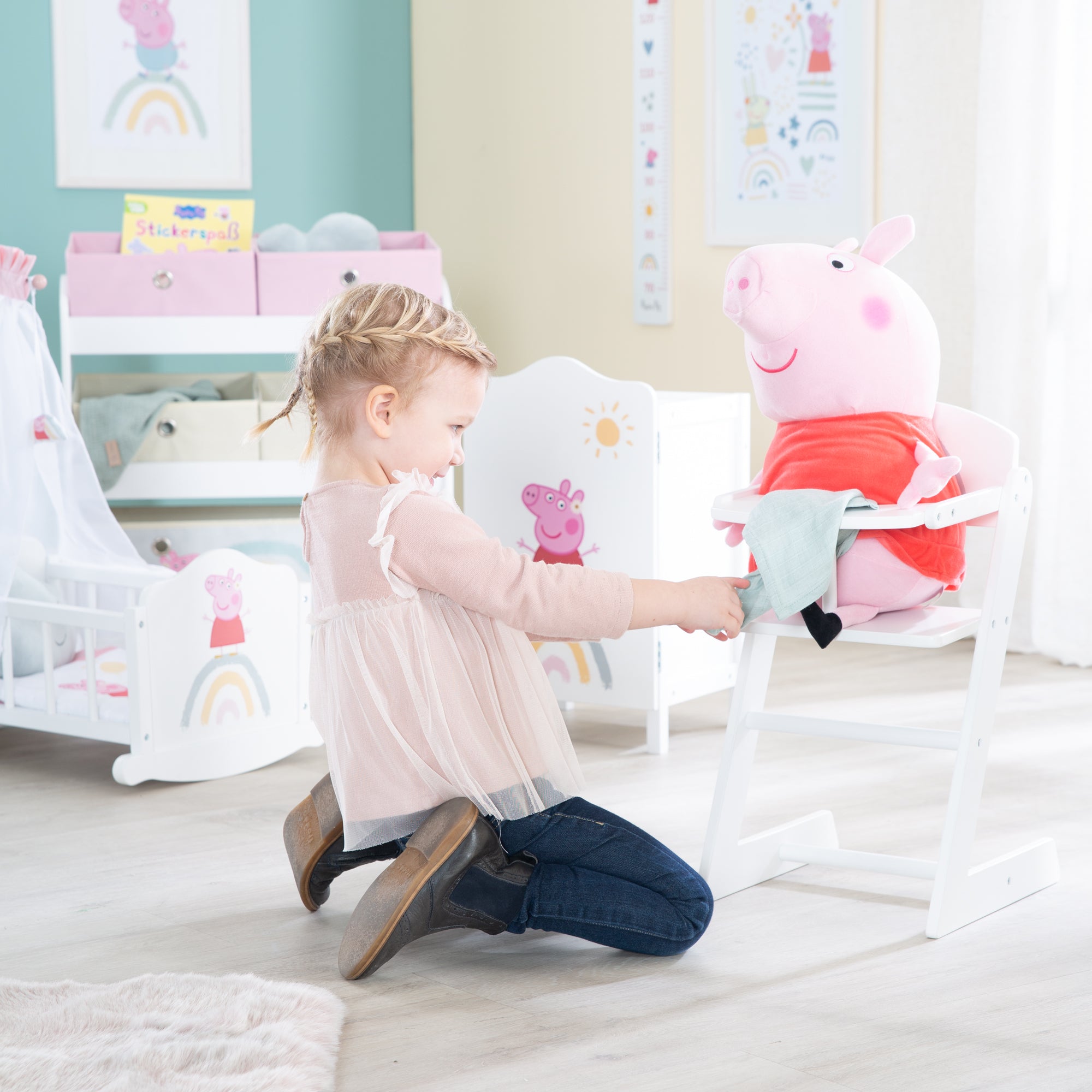 Roba 490034PP1 Puppenhochstuhl Peppa Pig weiß – Puppenmöbel & Häuser - Bild 2 Roba 490034PP1 Puppenhochstuhl Peppa Pig weiß – Puppenmöbel & Häuser - Produktbild 2