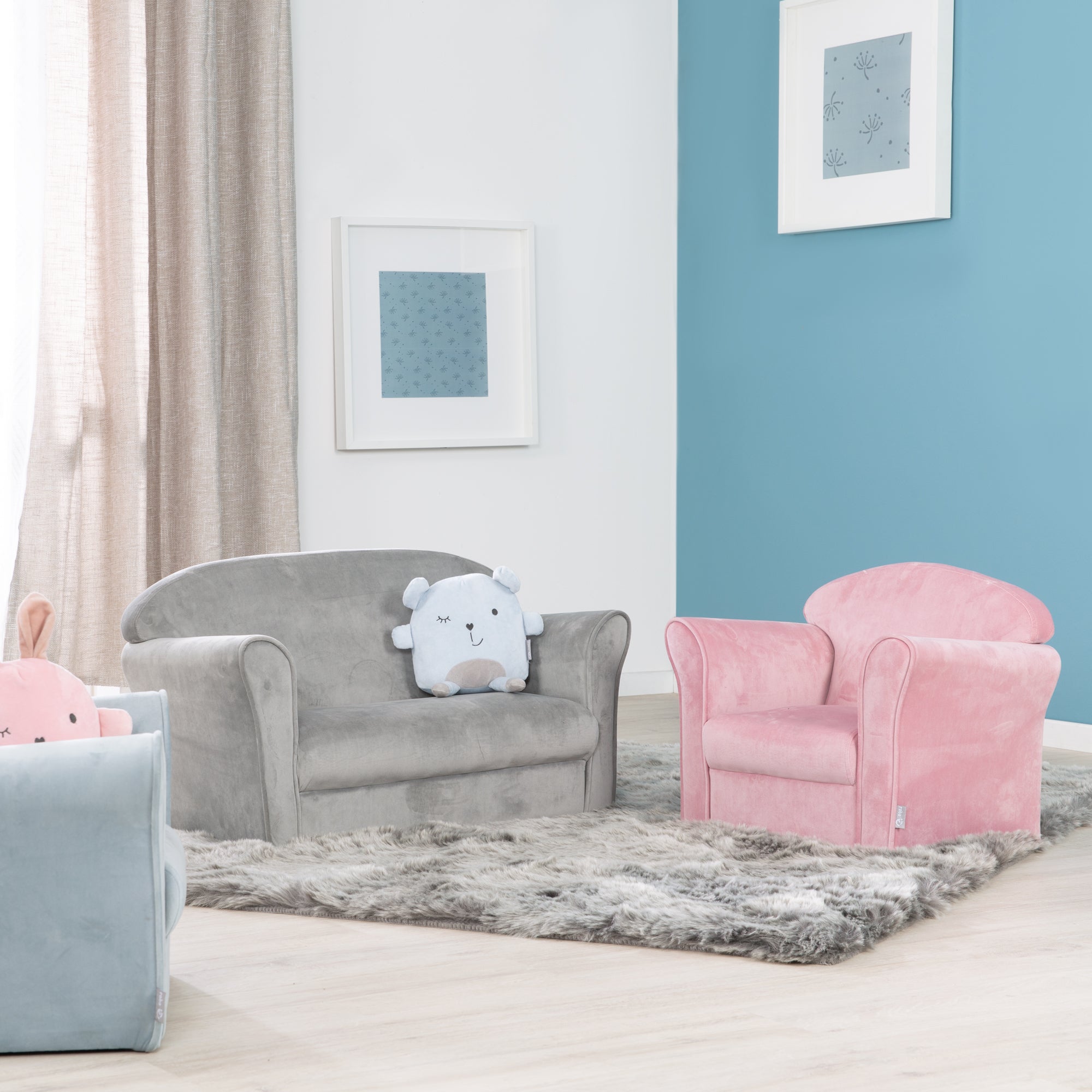 Roba 450111GA Kindersofa grau – Spielmöbel - Bild 5 Roba 450111GA Kindersofa grau – Spielmöbel - Produktbild 5