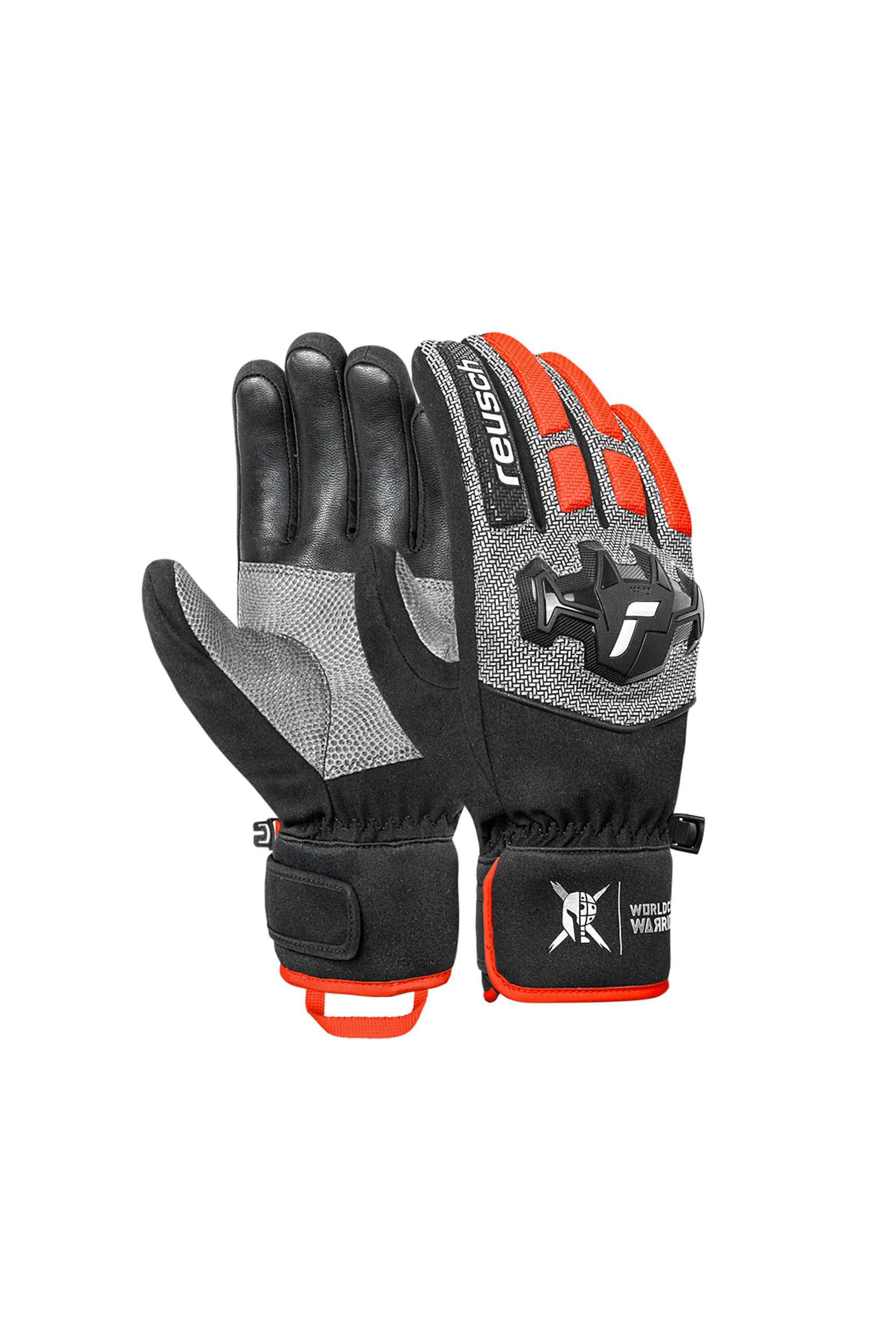 Reusch Worldcup Warrior R-TEX® XT Unisex Skihandschuh Schwarz/Silber/Neonrot