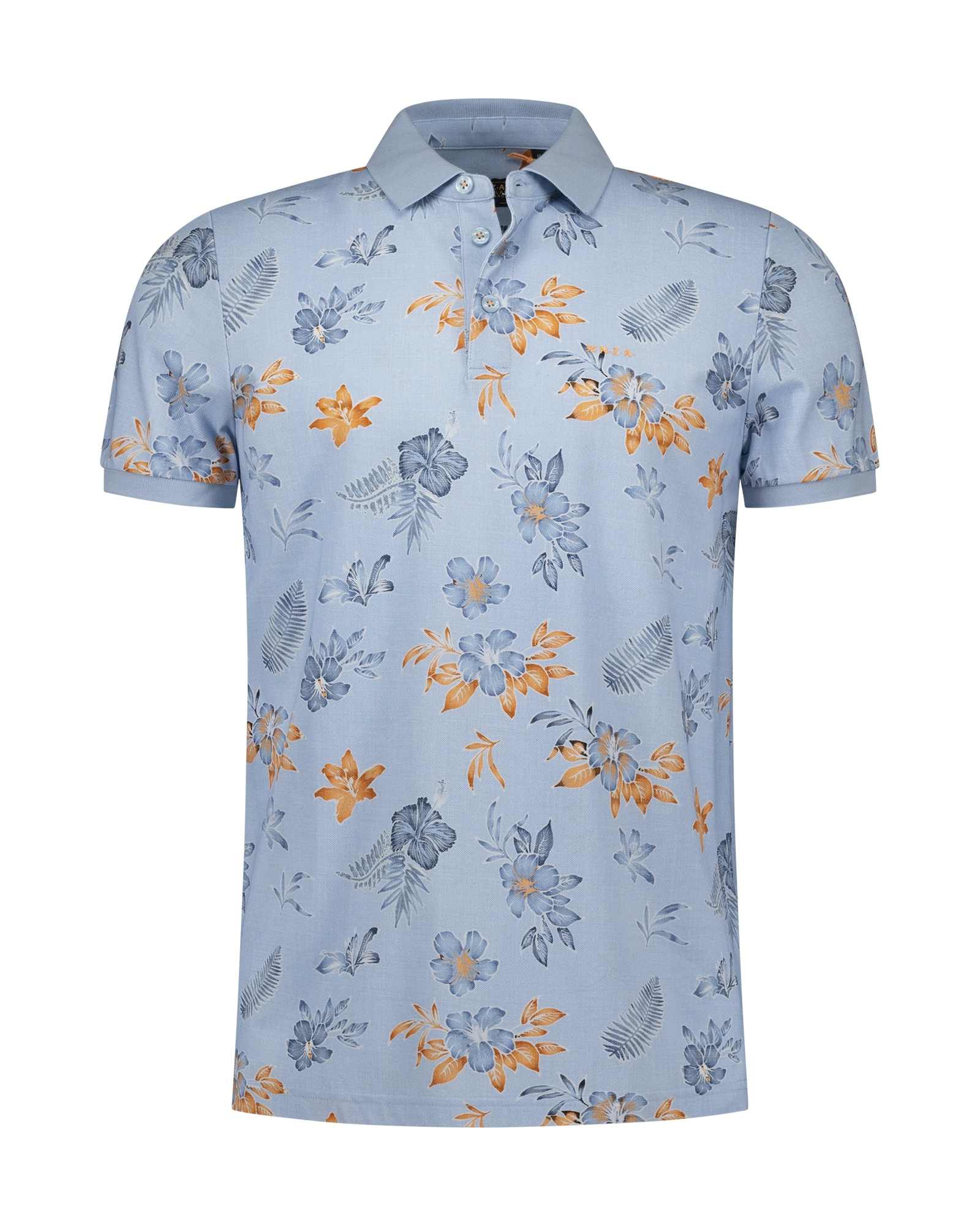 NZA 26CN124SB Poloshirt - Hellblau / Blumen NZA 26CN124SB Poloshirt - Hellblau / Blumen
