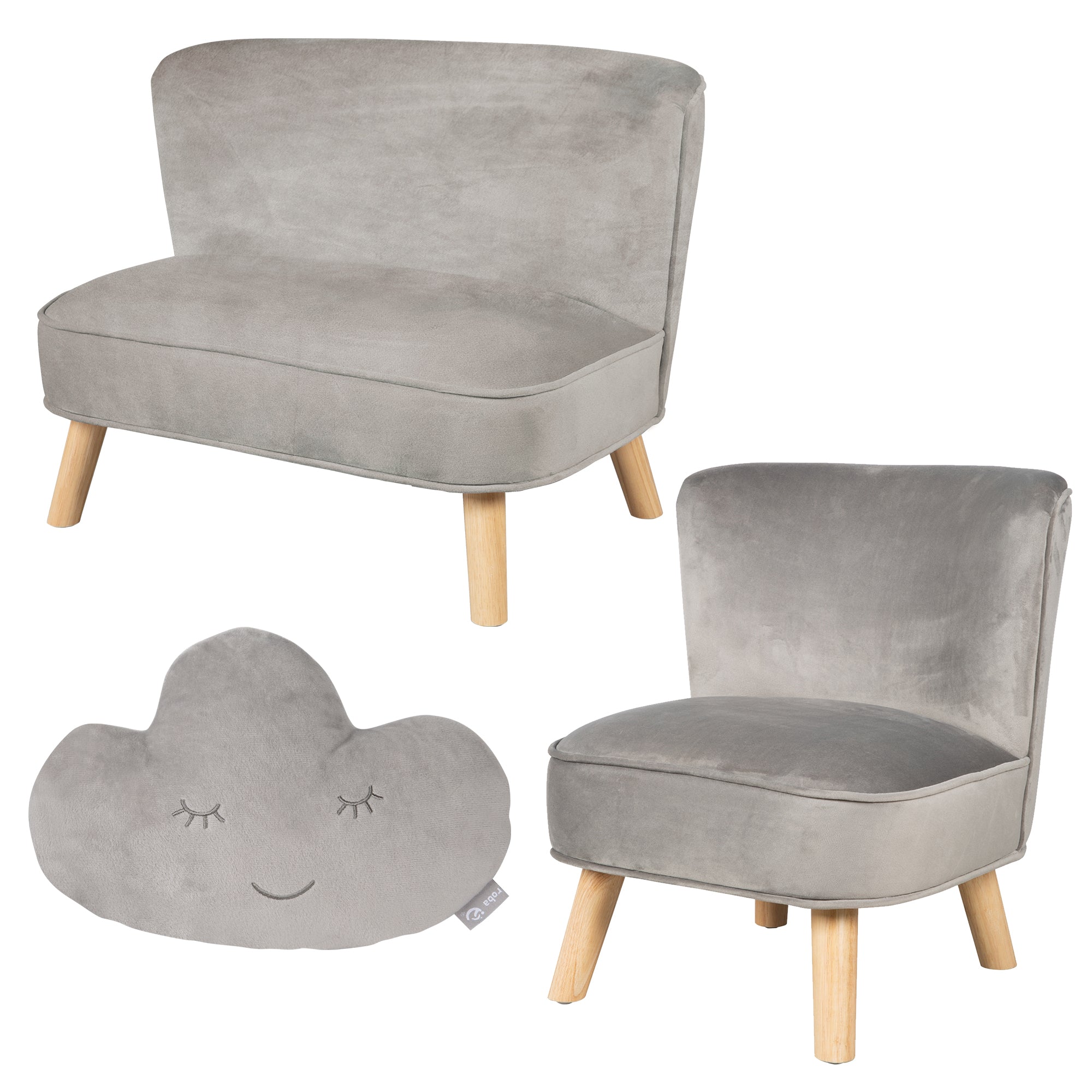 Roba 230S07M3 Lil Sofa Set groß roba Style grau – Spielmöbel - grau - Spielmöbel - Produktbild 1