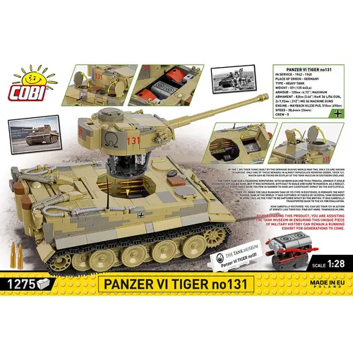 Cobi 2588 Panzer VI Tiger I no 131 The Tank Museum Cobi 2588 Panzer VI Tiger I no 131 The Tank Museum