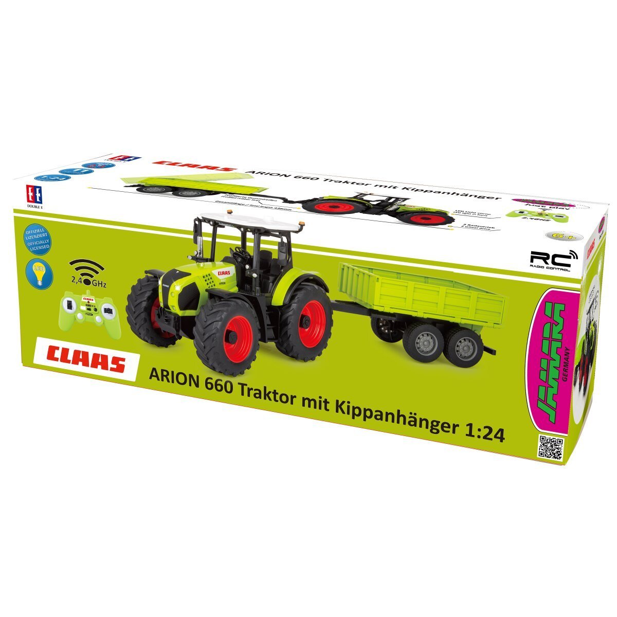 JAMARA Claas Arion 660 mit Kippanhänger 1:24 2,4GHz ab 6 Jahren