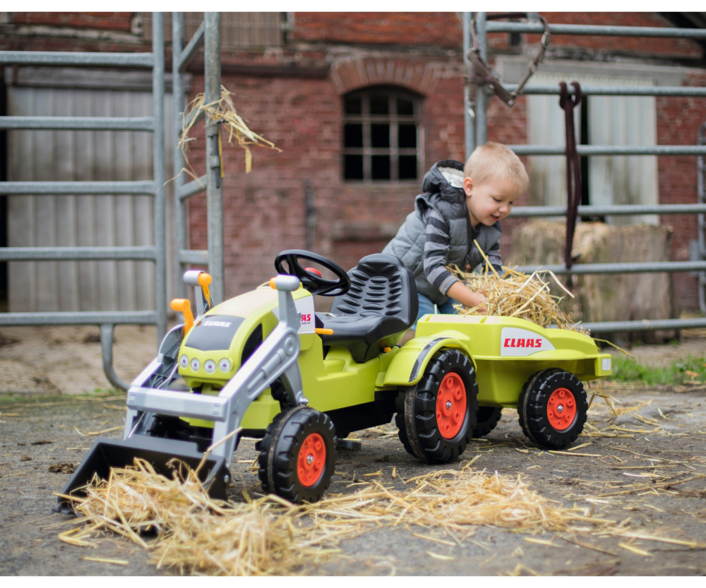 BIG Claas Celtis + Anhänger Kindertraktor