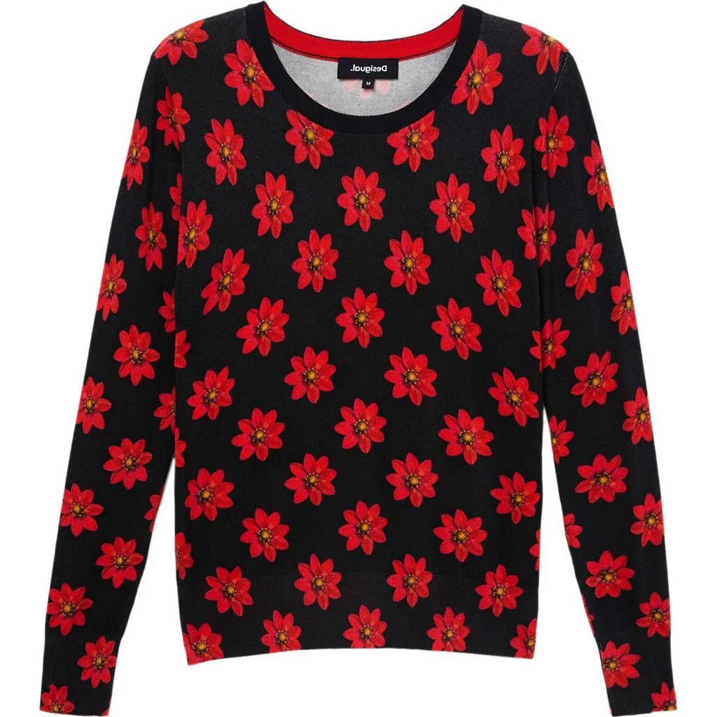 Desigual Damen Pullover „Nicaragua“ - Schwarz mit roten Punkten 21WWJF823001 GR. M Desigual Damen Pullover „Nicaragua“ - Schwarz mit roten Punkten 21WWJF823001 GR. M